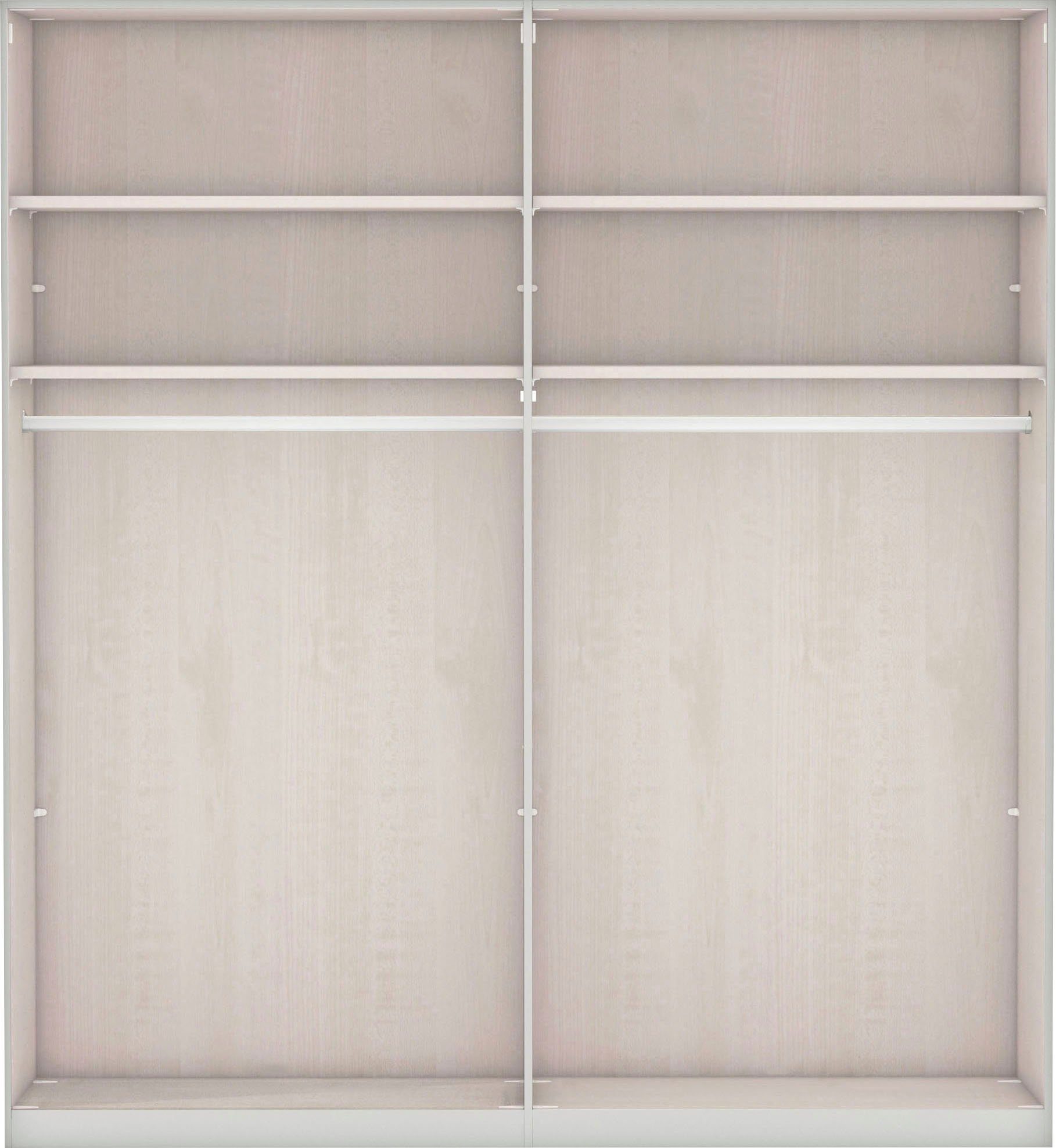 WIEMANN Kleiderschrank Barcelona mit Spiegelfront und schmaler Bauchbinde