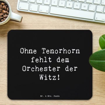 Mr. & Mrs. Panda Mauspad Tenorhorn Orchester Witz - Schwarz - Geschenk, Musiker, Instrument, A (1-St), rutschfest