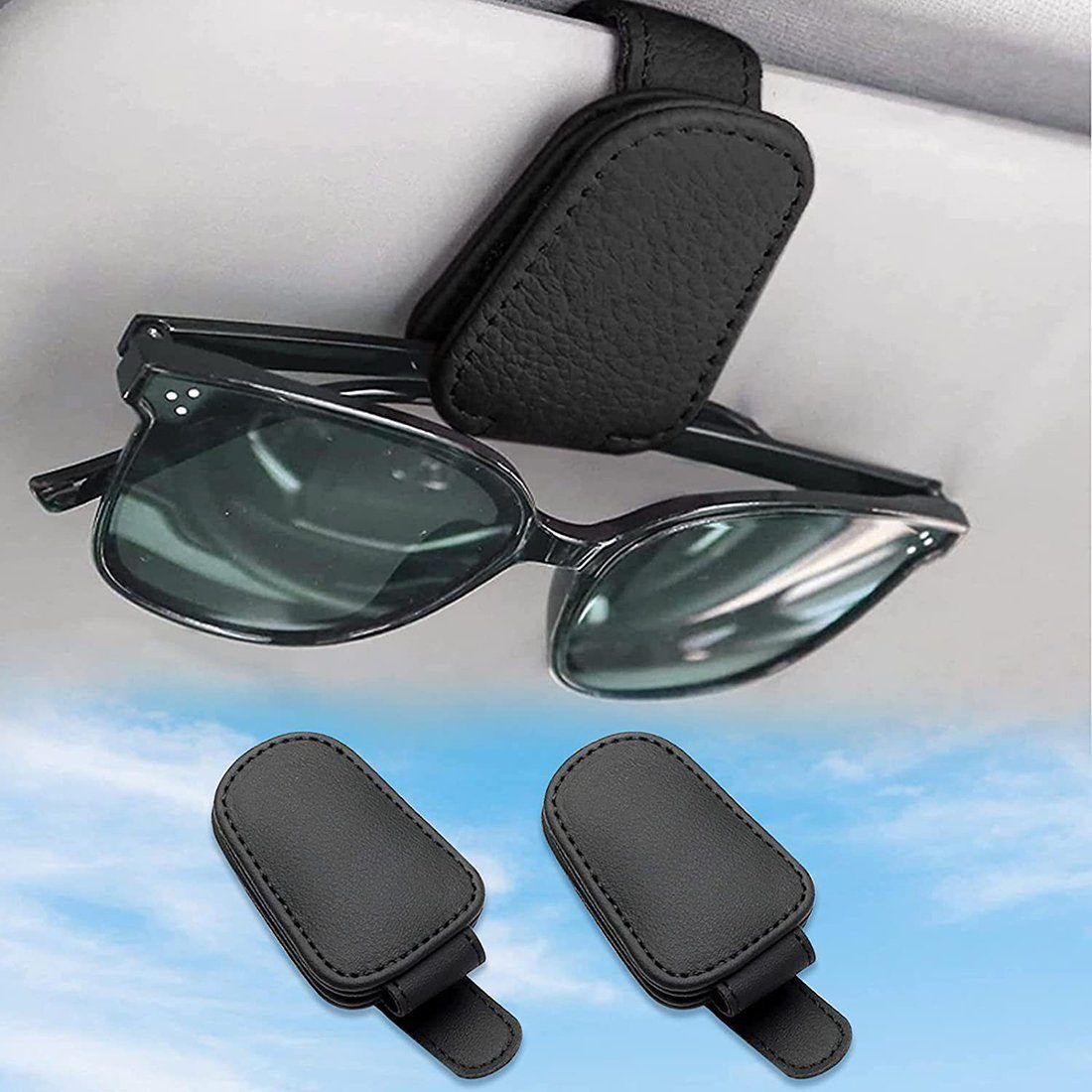Auto Haiaveng Clip Ablageregal für Sonnenblende Sonnenbrillenhalter magnetischer, Brillenhalter Auto für Sonnenblende