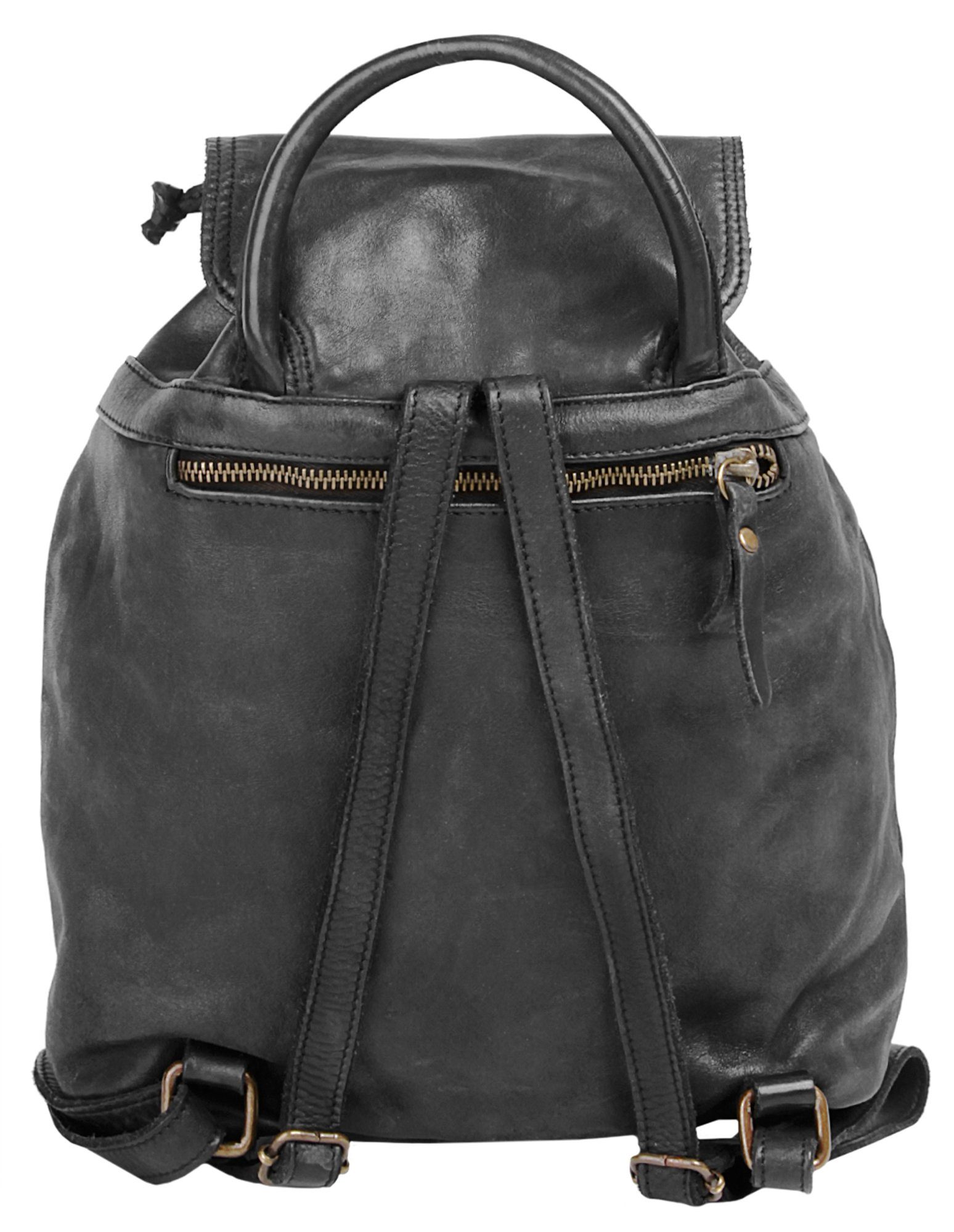 Cluty Cityrucksack, echt Leder, Made in Italy
