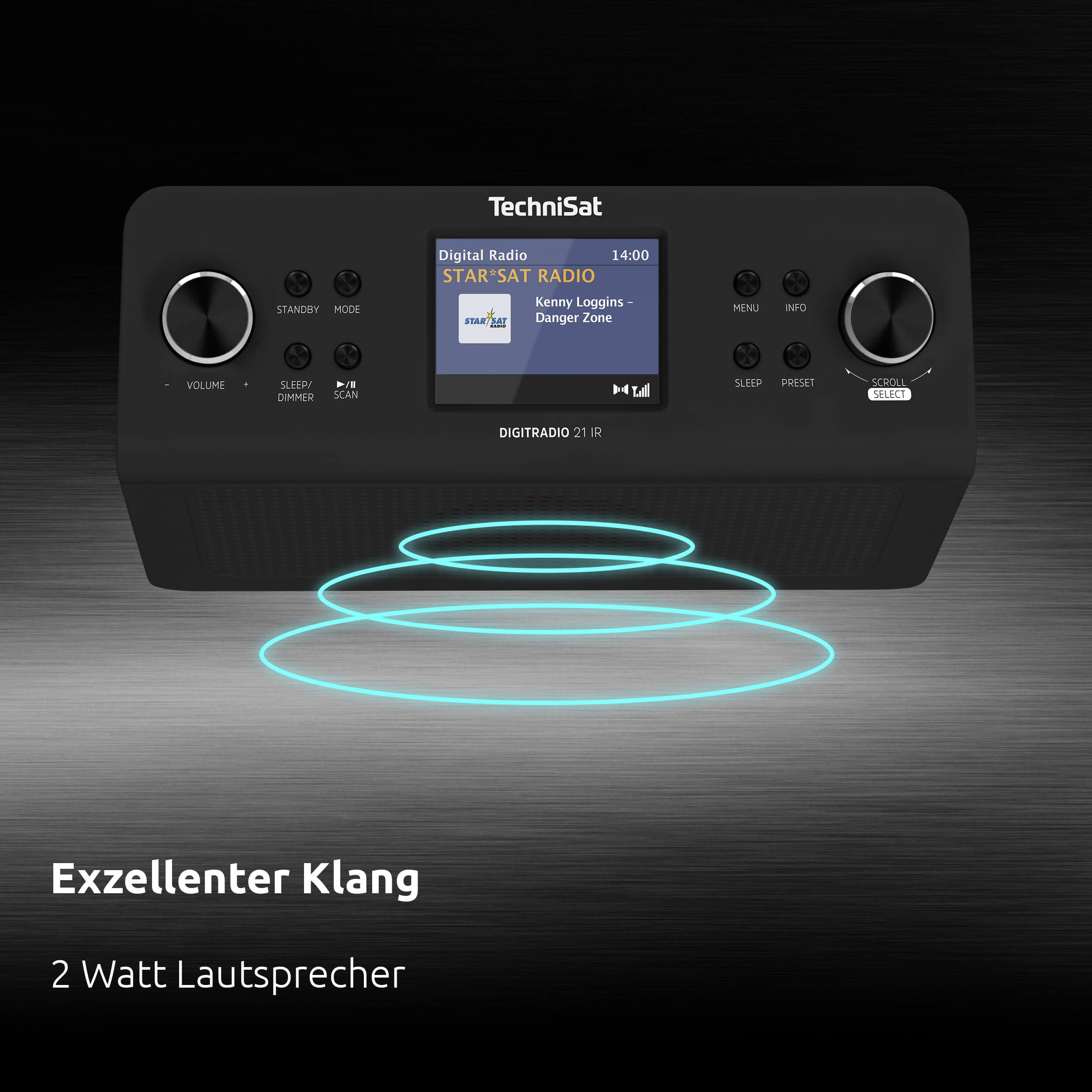 TechniSat DIGITRADIO 21 IR Küchen-Radio (Digitalradio (DAB), Internetradio, FM-Tuner mit RDS, 2 W, Bluetooth, WLAN, App-Steuerung, inklusive Montageplatte) – Bild 5 von 5