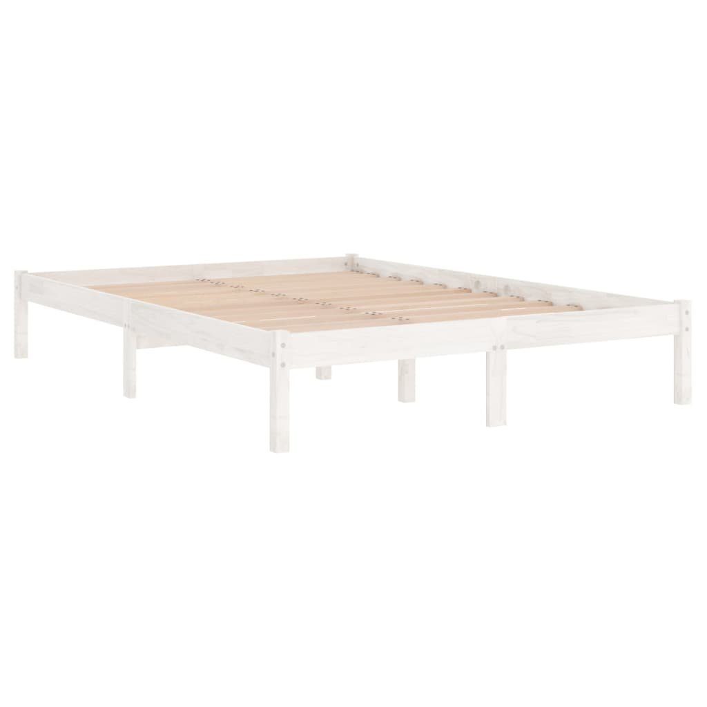furnicato Bettgestell Massivholzbett Weiß 180x200 cm günstig online kaufen