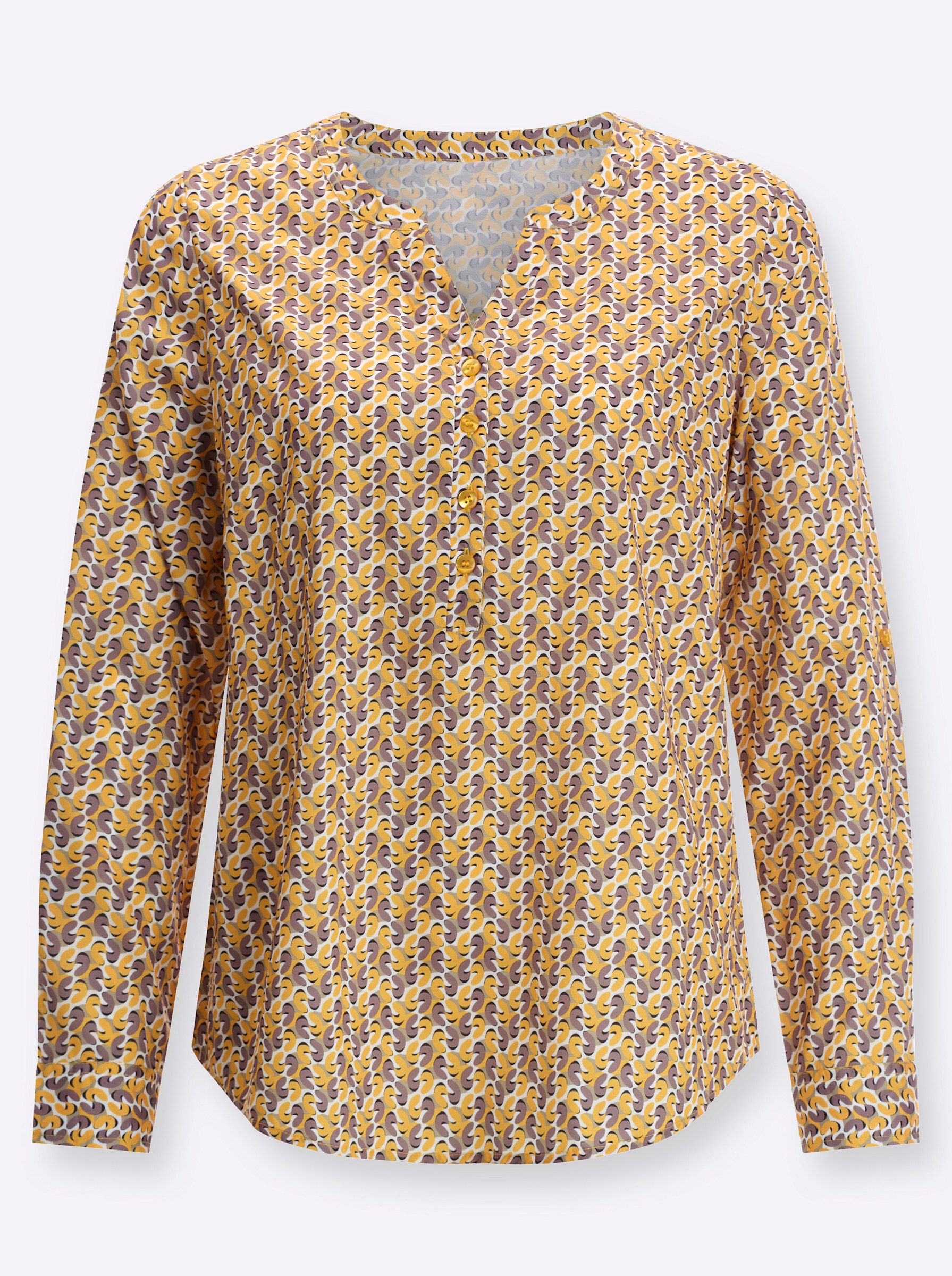 Klassische Bluse Schlupfbluse Langarm