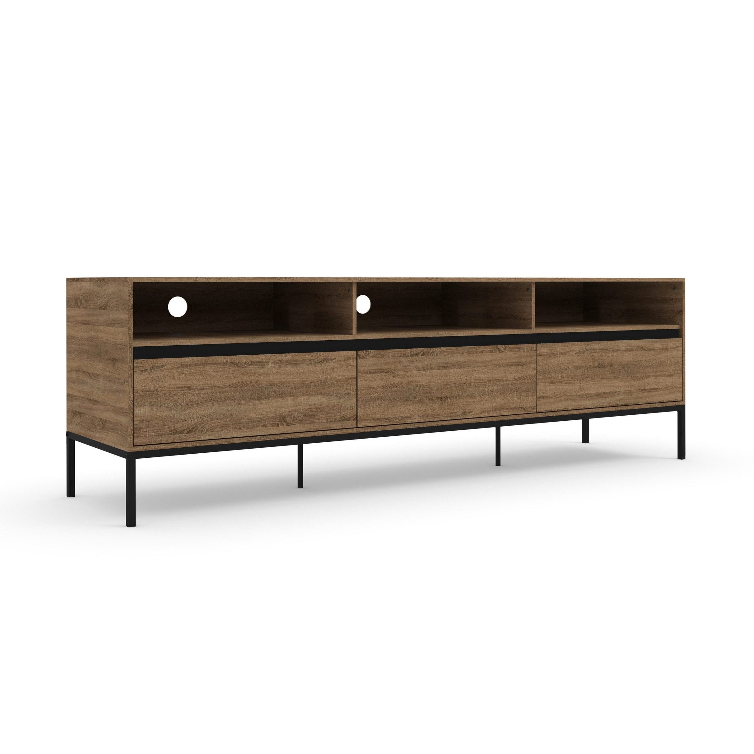 freiraum Lowboard Bari, in Eichenoptik Braun - 160x50x40cm (BxHxT)