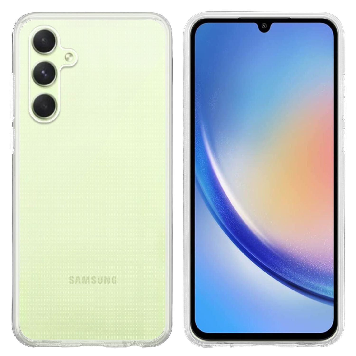 Cadorabo Handyhülle für Samsung Galaxy A54 5G Hülle Samsung Galaxy A54 5G, Hülle TPU Silikon Handy Schutzhülle Slim Transparent Case Cover