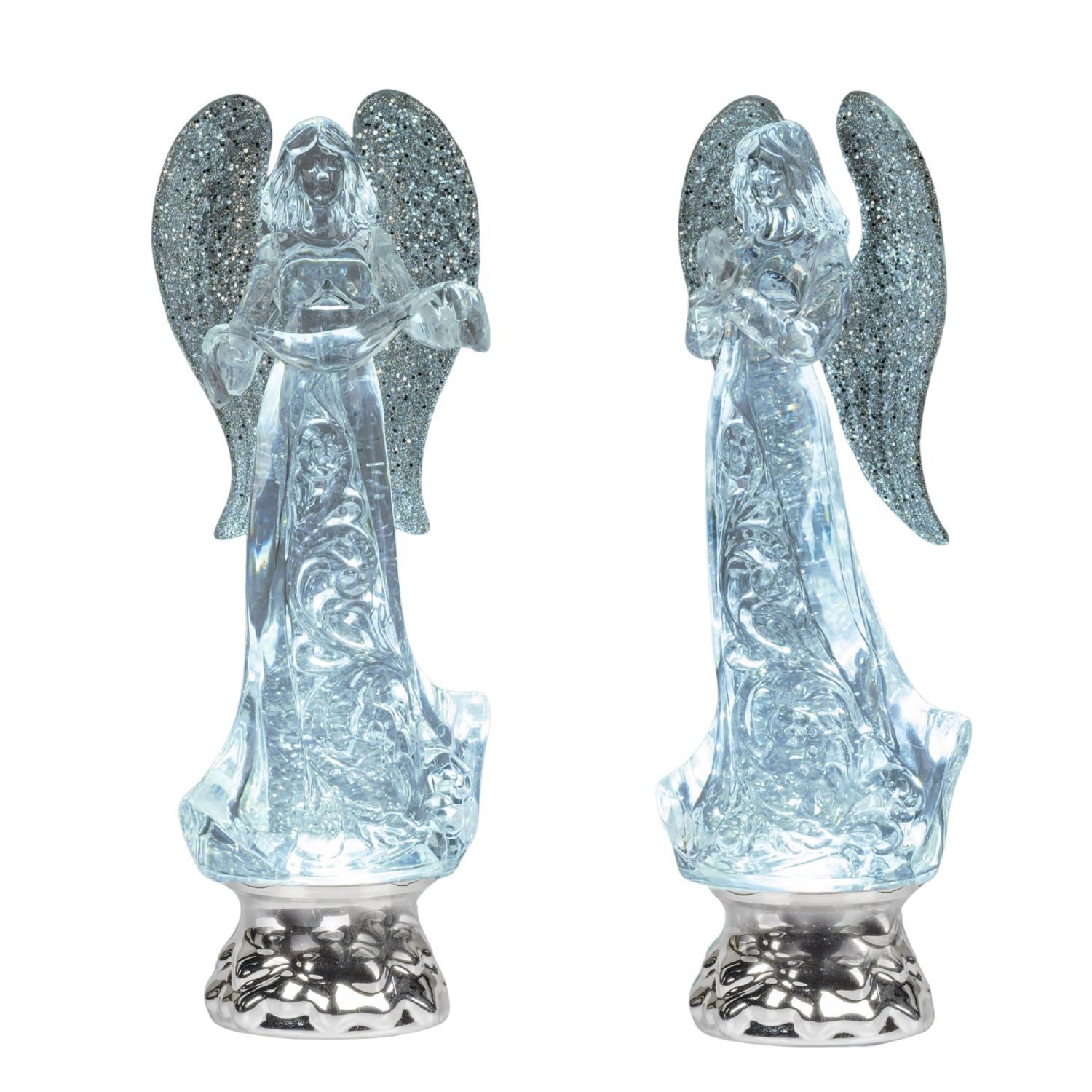 formano Weihnachtsfigur Acryl, Mit Timerfunktion, Transparent, Engel, H: 28cm