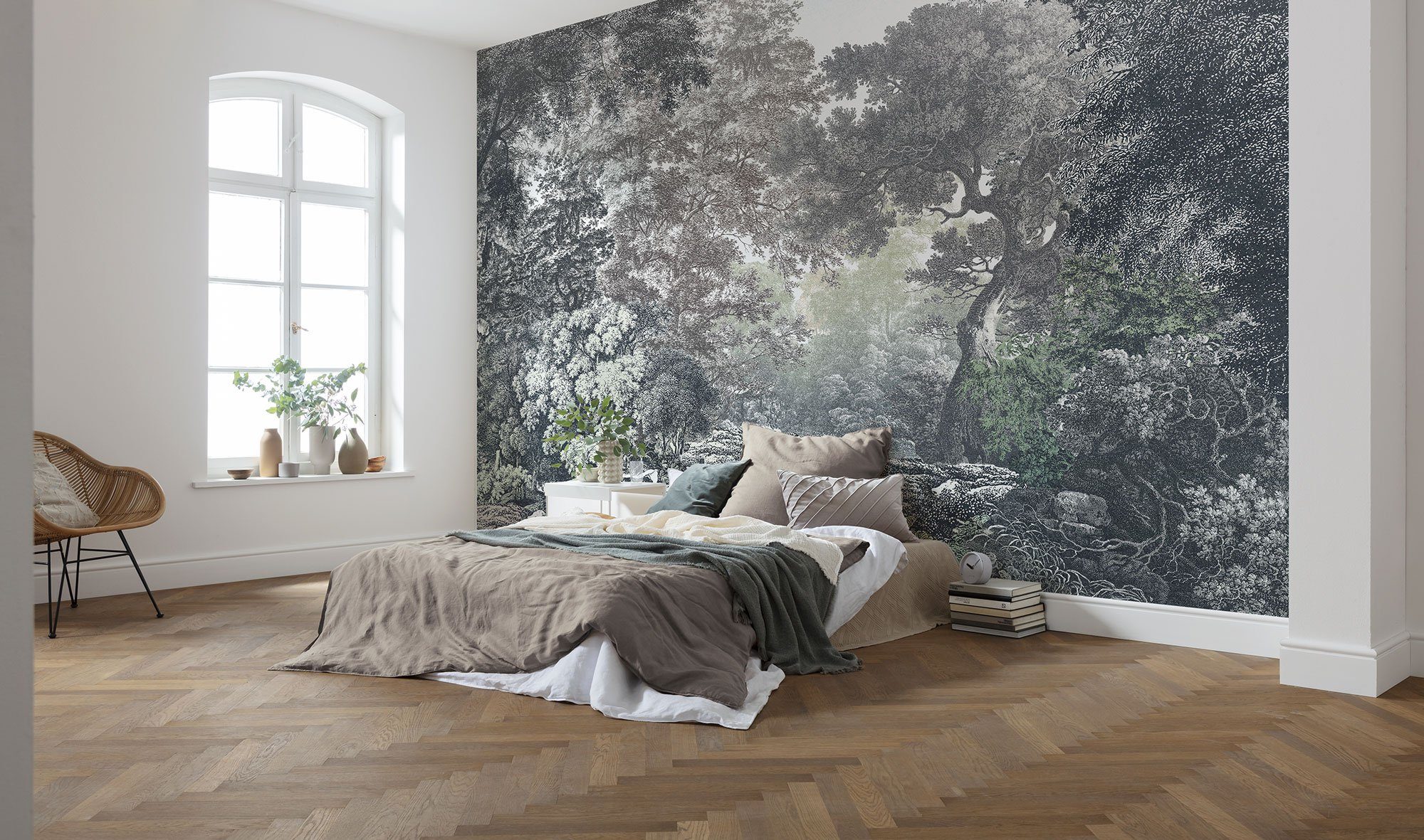 Komar Fototapete Digitaldruck Vlies - Fairytale Forest - Größe 400 x 280 cm, glatt, bedruckt, (Packung, 1 St., Vlies Fototapete), Vlies Fototapete - Fairytale Forest - Größe 400 x 280 cm