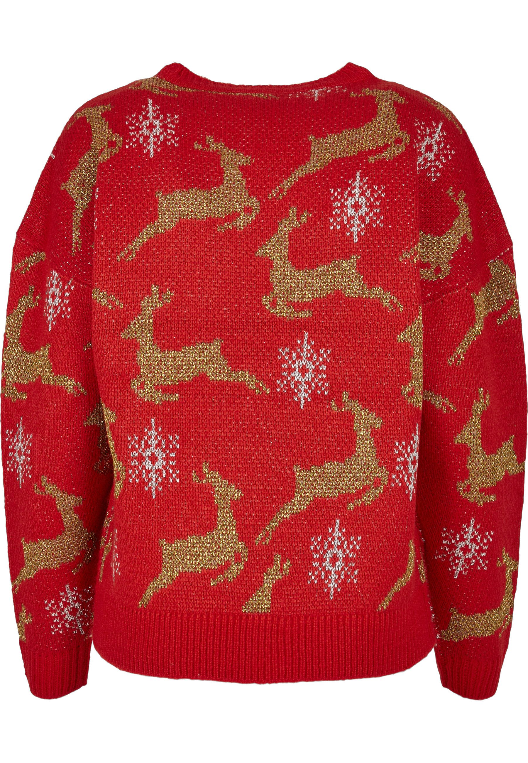 URBAN CLASSICS Rundhalspullover Urban Classics Damen Ladies Oversized Christmas Sweater (1-tlg)