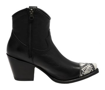 Sendra Boots 17329 Negro Blanco Damen Stiefelette Schwarz Stiefelette