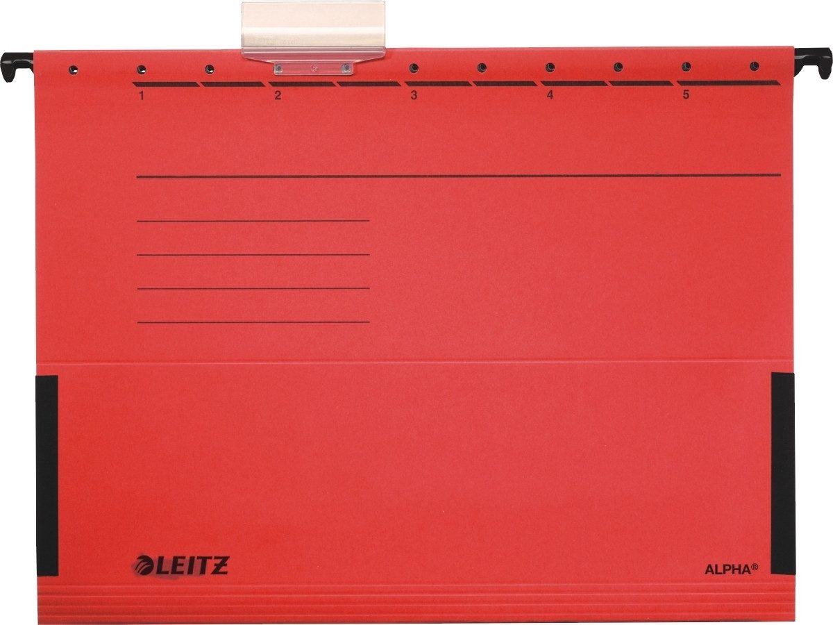 LEITZ Hefter Hängetasche ALPHA A4 Karton rot