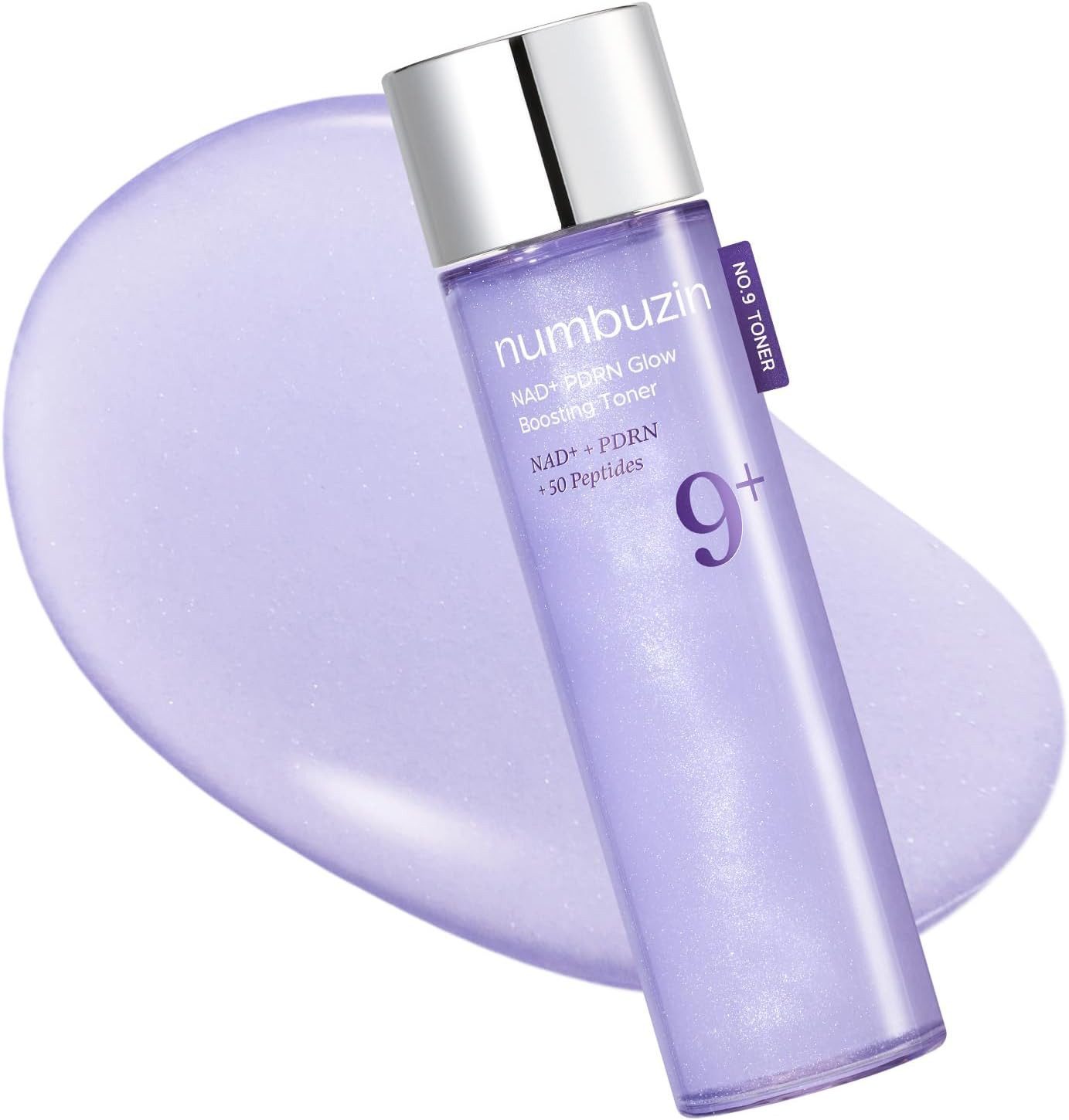 numbuzin Toner No.9 PDRN Glow Boosting Toner 150ml – essenceartiger NAD+ Toner mit 50 Peptiden & Ceramiden – Glow, Feuchtigkeit, Hautelastizität –, für trockene, reife & fahle Haut – Korean Skincare