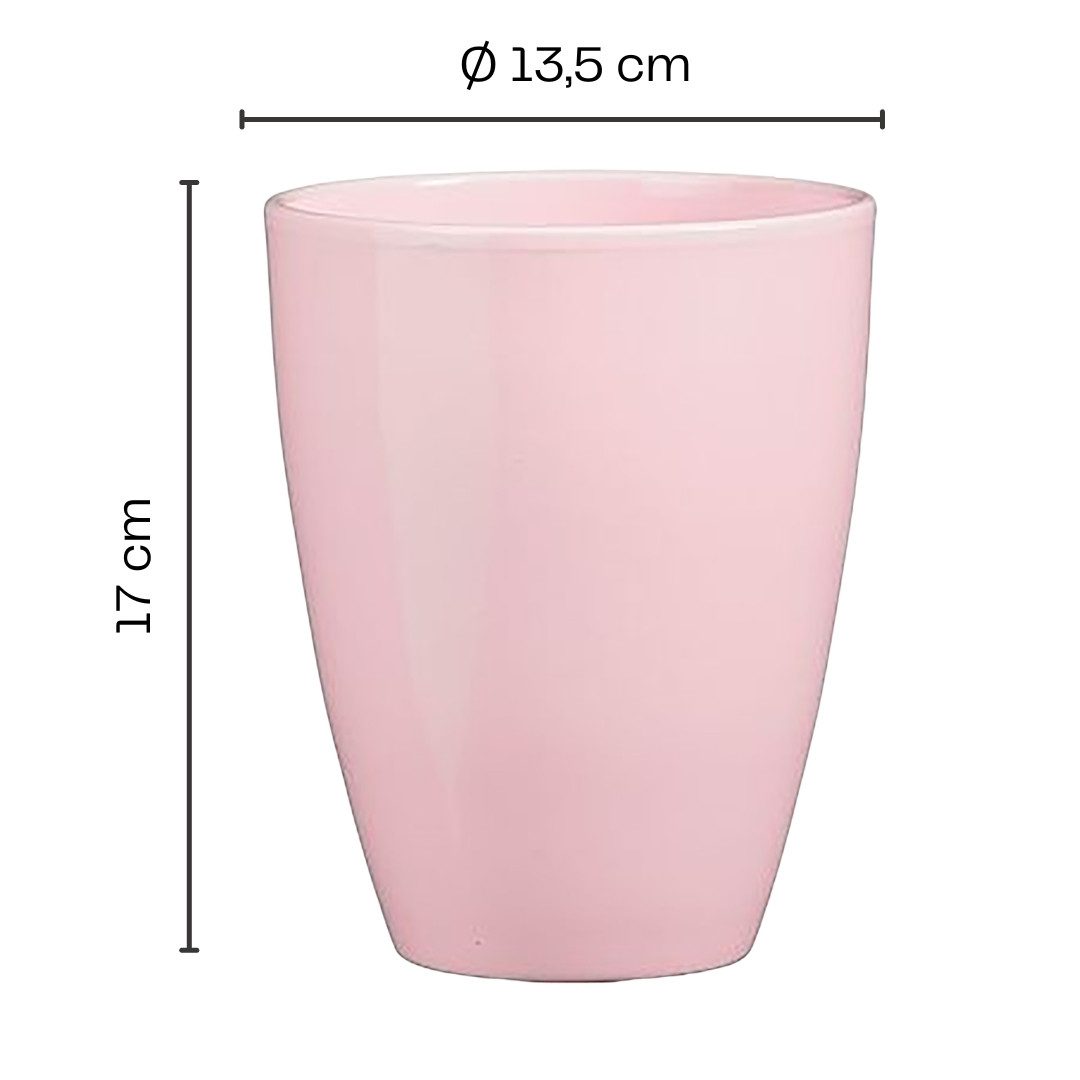 Annastore Übertopf 3 x Orchideentopf aus Keramik - Orchideenübertopf - Blumenübertopf, H 17 cm - Ø 13,5 cm