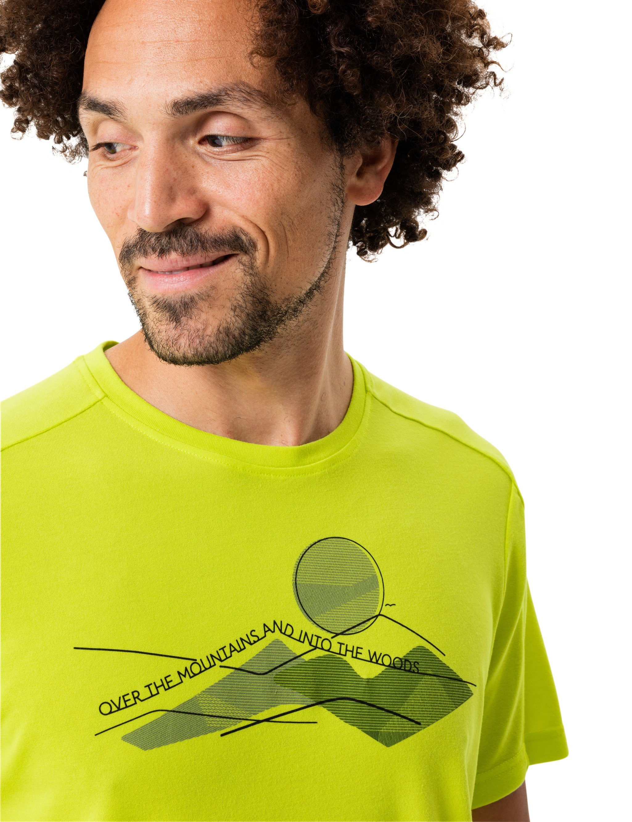 VAUDE T-Shirt green Men's Gleann Grüner T-Shirt (1-tlg) Knopf bright