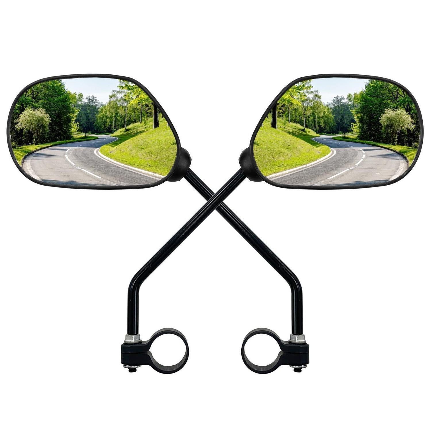 LuxusKollektion Fahrradspiegel Fahrradspiegel 2 Stück HD Echtglas Ebike Lenker 22 25mm Medium