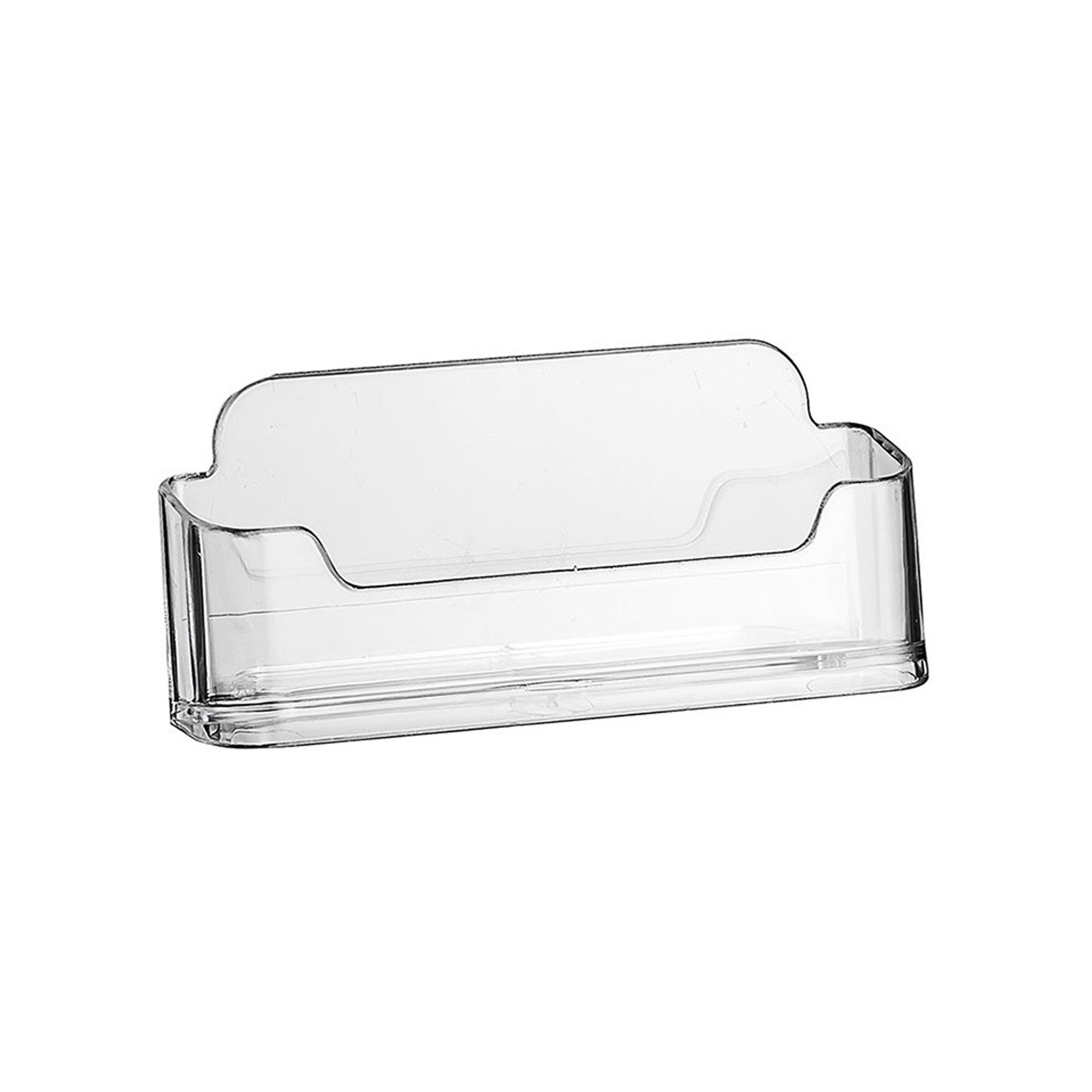 ogoPLUS Visitenkarten Visitenkartenständer Wandmontage Querformat,Visitenkartenhalter, Wandmontage, glasklar, Platzsparend, für Visitenkarten