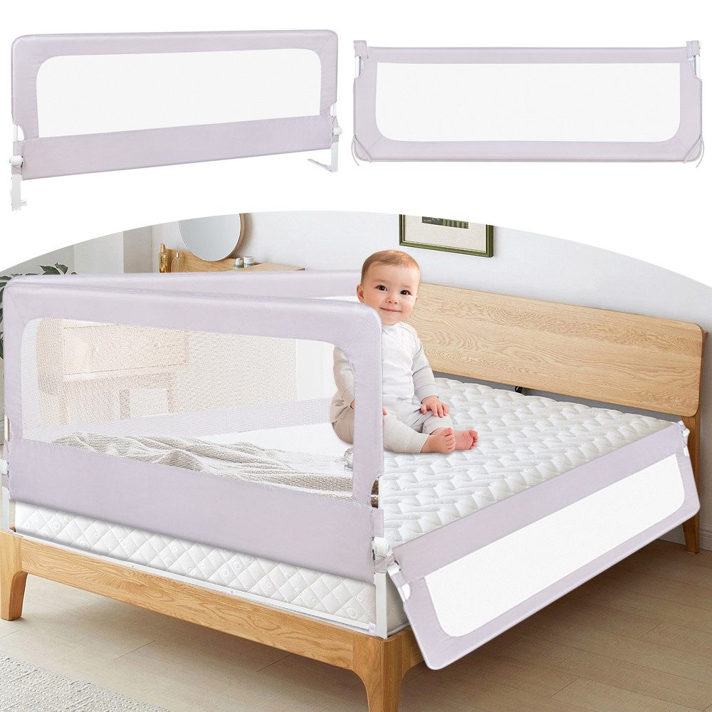 JEOBEST Bettschutzgitter Klappbares Kinderbettgitter, Kinderbettgitter (2 St), (180 cm breit, 1/2 St) Rausfallschutz, Atmungsaktiv