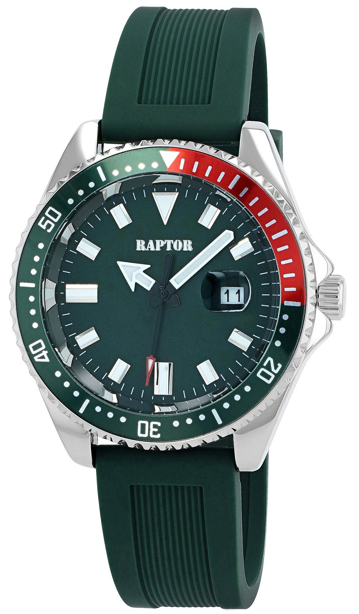 Raptor Quarzuhr Flex, Silikonband, D:43 mm