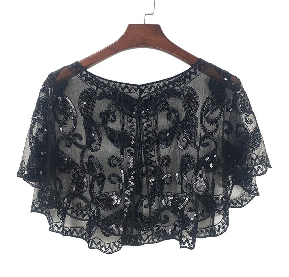 Zaewry Modeschal Pailletten Schal und Wraps für Damen Elegantes Abend Cape Weiche, Strickjacke Vintage Stola für Partykleider und Hochzeiten