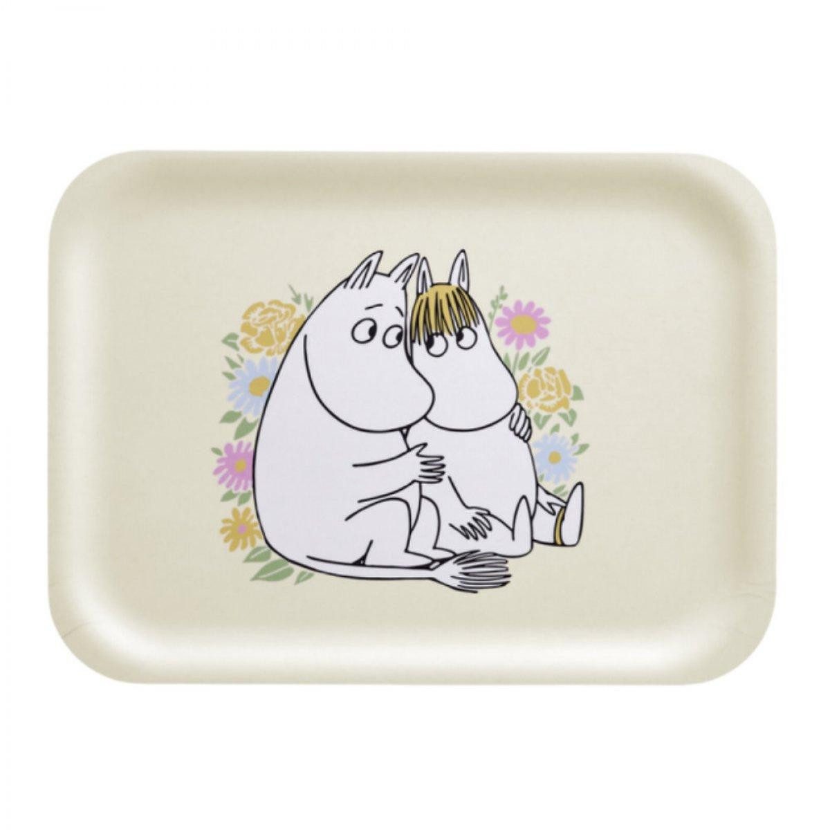 Muurla Kindergeschirr-Set Tablett Moomin Flowers (27x20 cm)