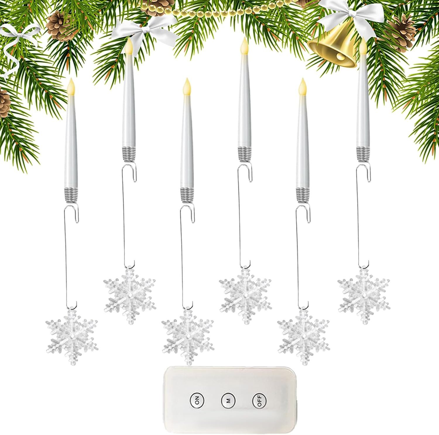 FELIXLEO LED-Christbaumkerzen Weihnachtsbaumkerzen mit Fernbedienung, flammenlose LED Lichter