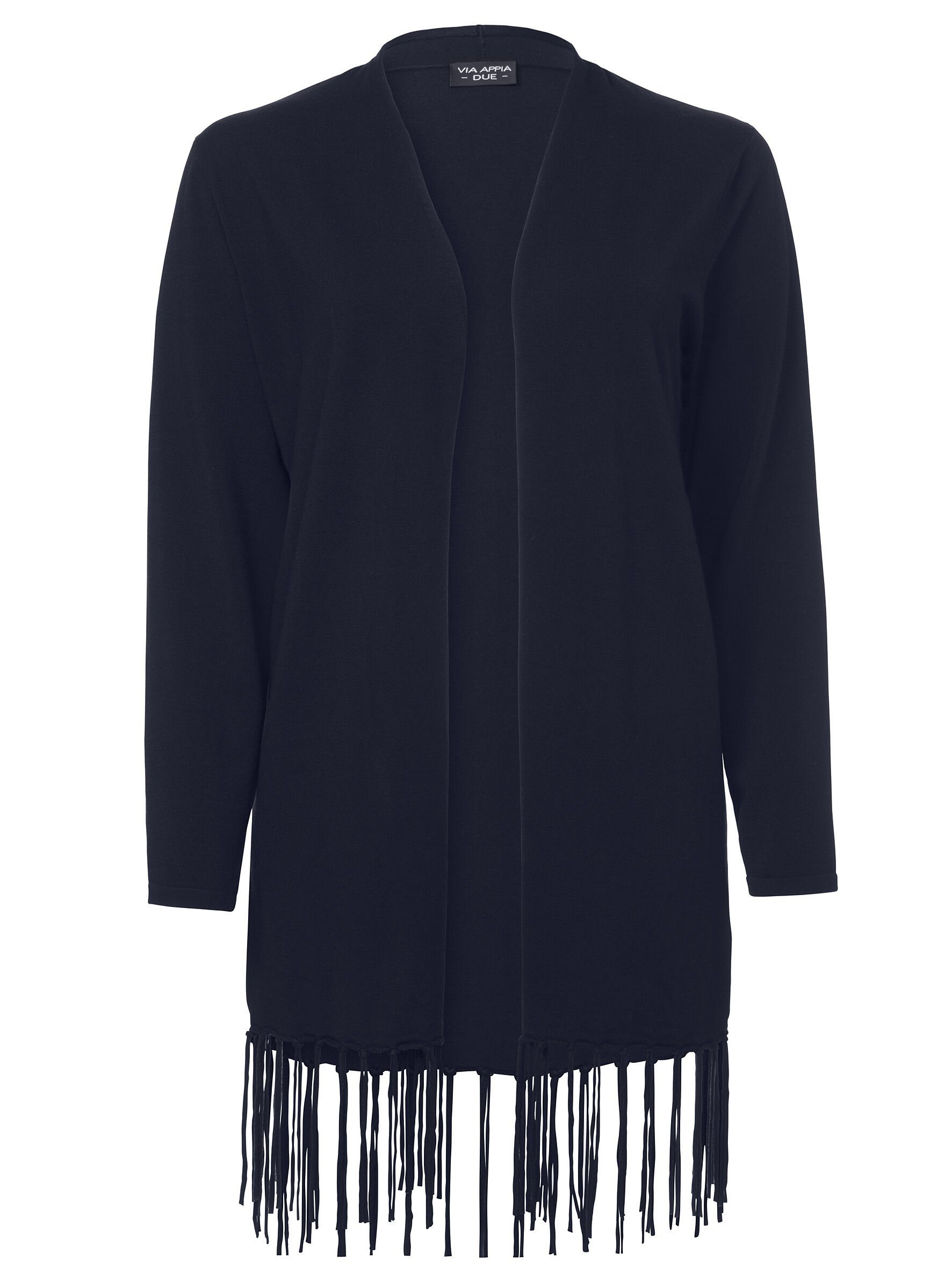 Strickjacke Rustikale Strickjacke aus unifarbenem Stoff