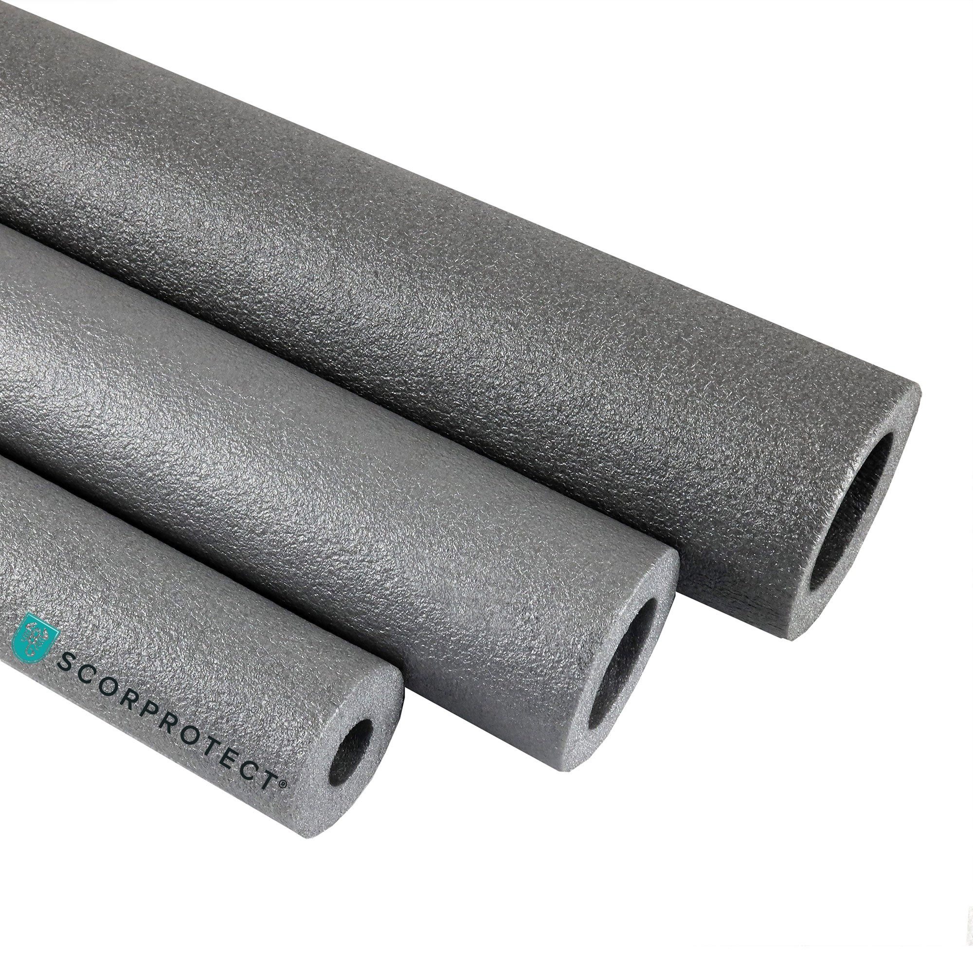 Scorprotect® Steinwolle PE Rohrisolierung angeschlitzt Farbe grau 1 Meter