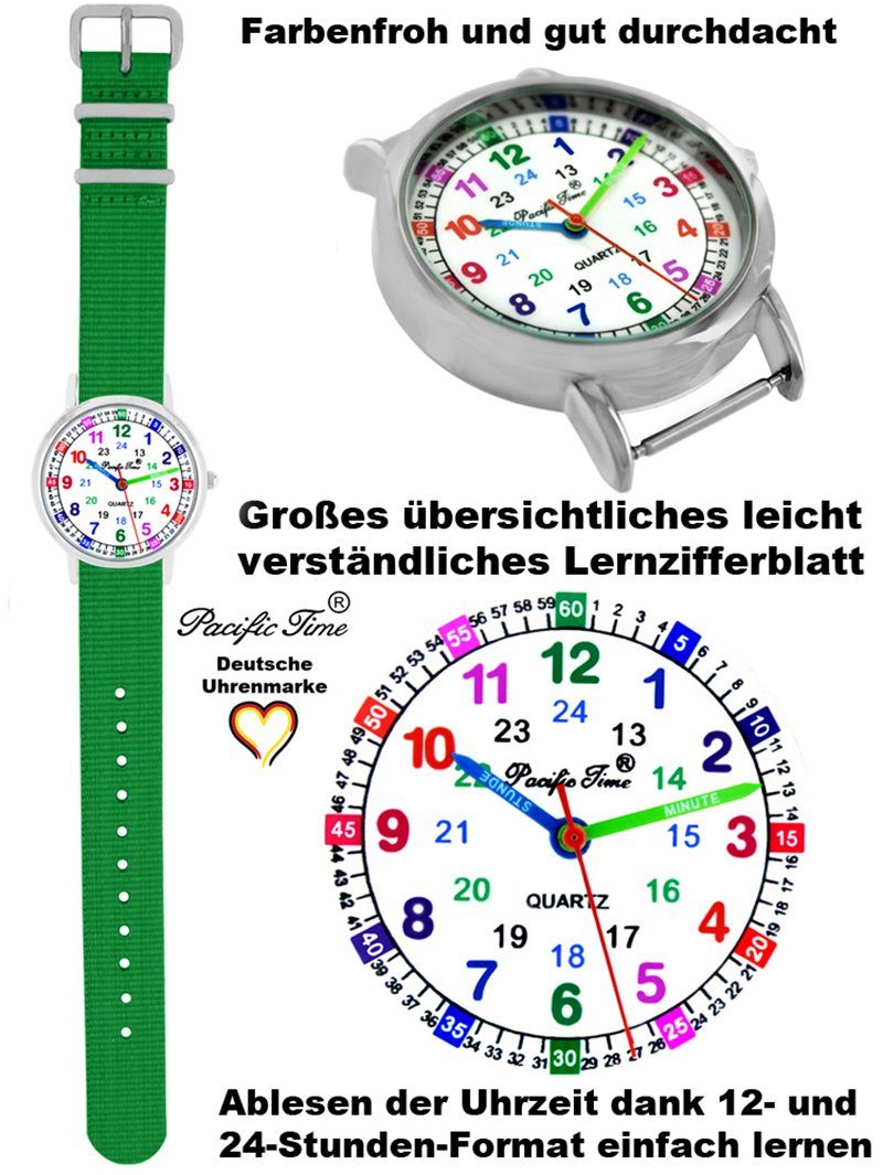 Pacific Time Quarzuhr Kinder Armbanduhr Lernuhr Wechselarmband, Mix und Match Design - Gratis Versand – Bild 3 von 5