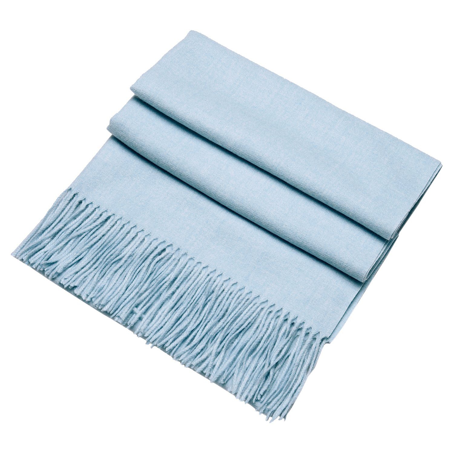 DonDon Schal Schal Winterschal, (1-St), Damenschal, kuschlig weich, mit Fransen, Feinstrick