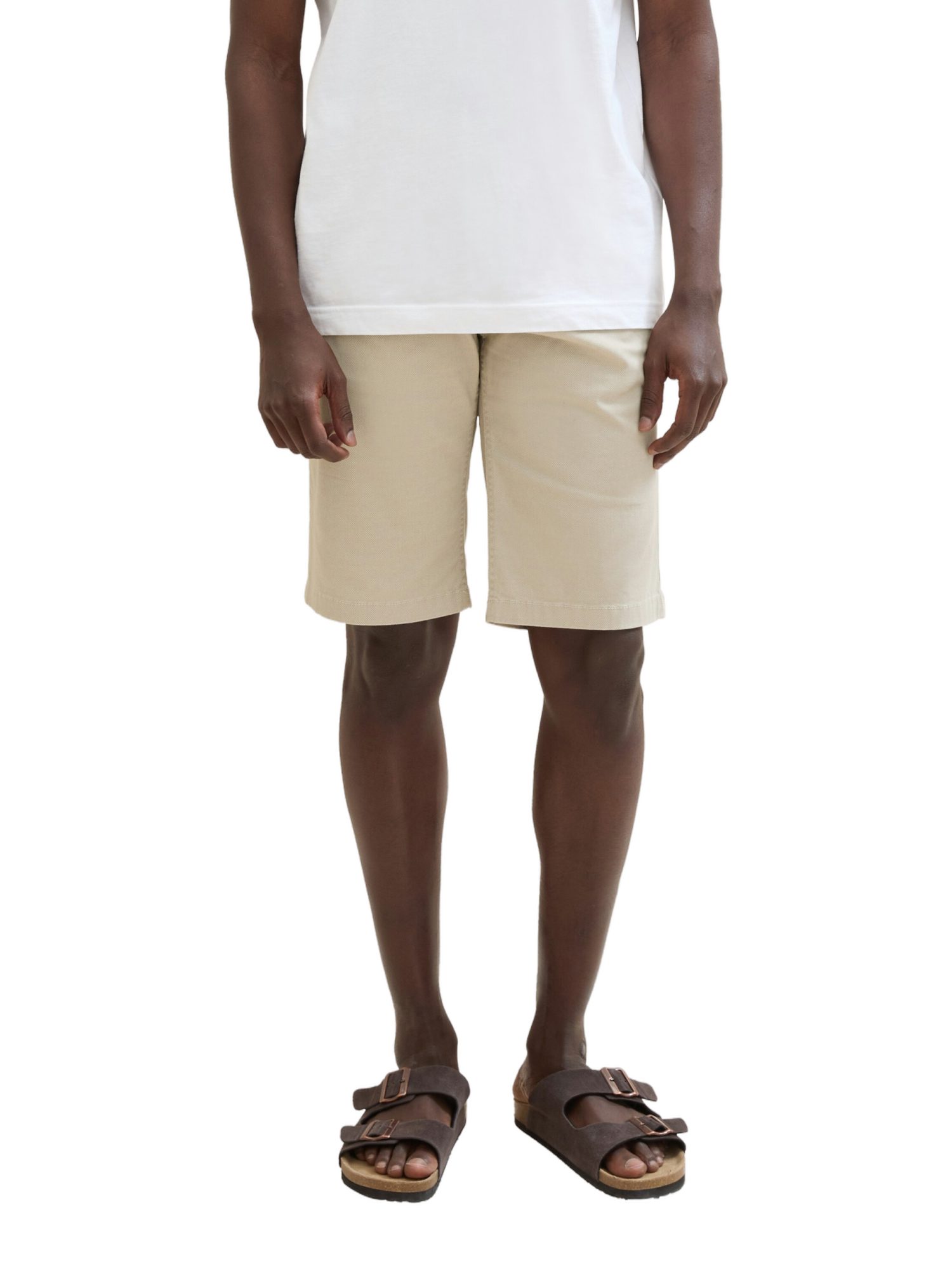 TOM TAILOR Bermudas N natur,Casual,Baumwolle,Unifarben,Slim Fit,Mittel