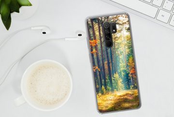 MuchoWow Handyhülle Wald - Sonne - Natur - Herbst, Phone Case, Handyhülle Xiaomi Redmi 9, Silikon, Schutzhülle