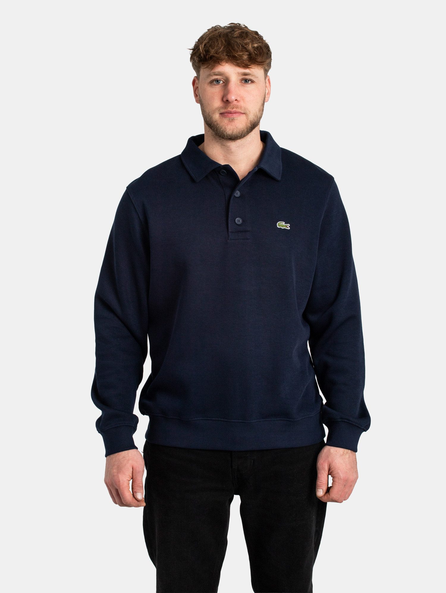 Lacoste Sweatshirt Lacoste Rippstrick Polo Sweatshirt günstig online kaufen