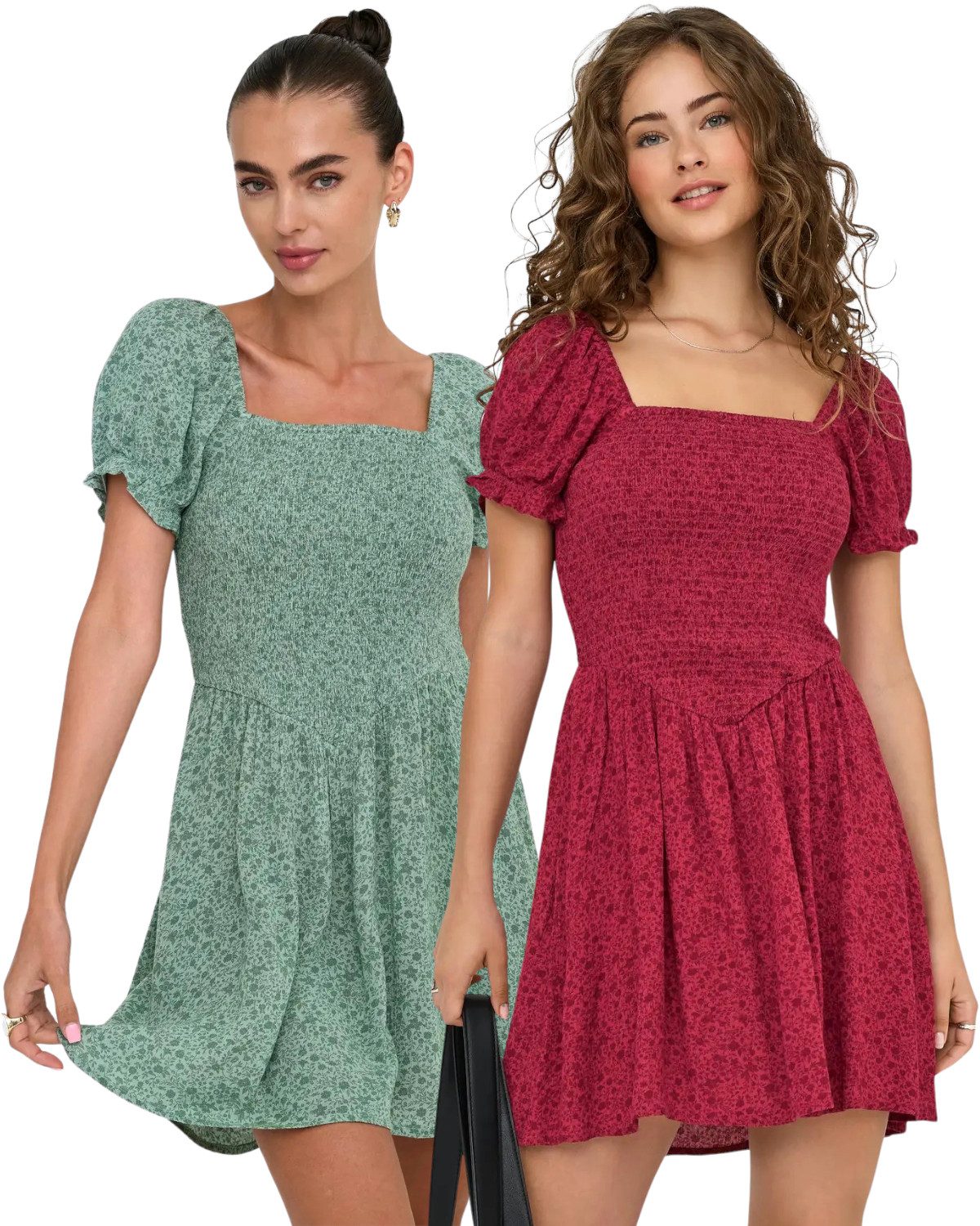 ONLY Minikleid (Set, 2er-Pack) florales Muster günstig online kaufen