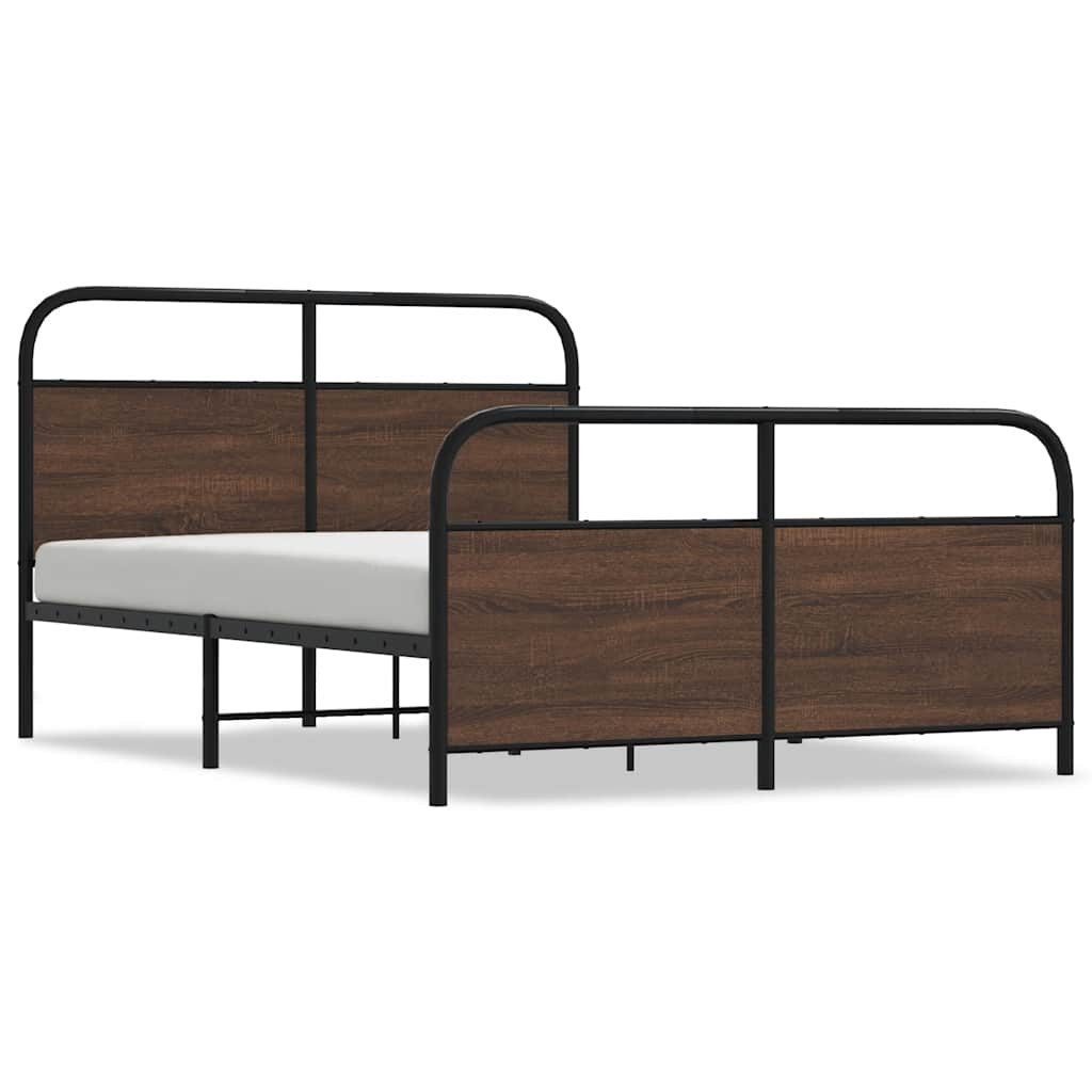 vidaXL Bett Metallbett ohne Matratze Braun günstig online kaufen