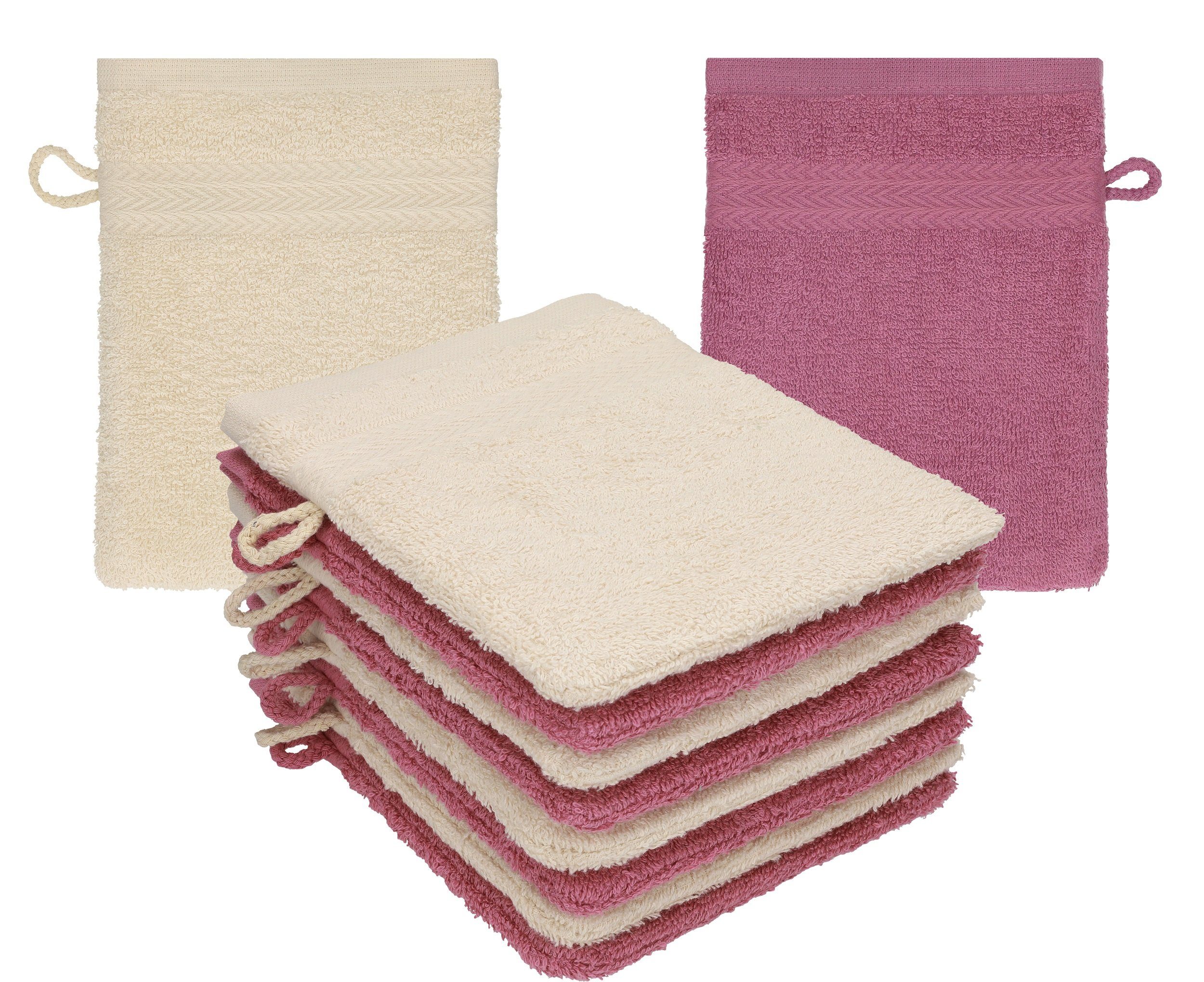 Betz Waschhandschuh 10 Stück Замшевые перчатки Premium 16x21 cm Farbe Sand - Beere