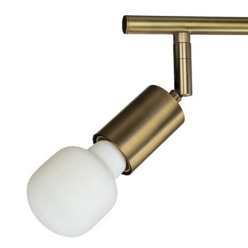 Licht-Erlebnisse Deckenstrahler MILO, LED wechselbar, Warmweiß, Deckenlampe in Bronze hell Echt-Messing Retro Handarbeit inkl. LED