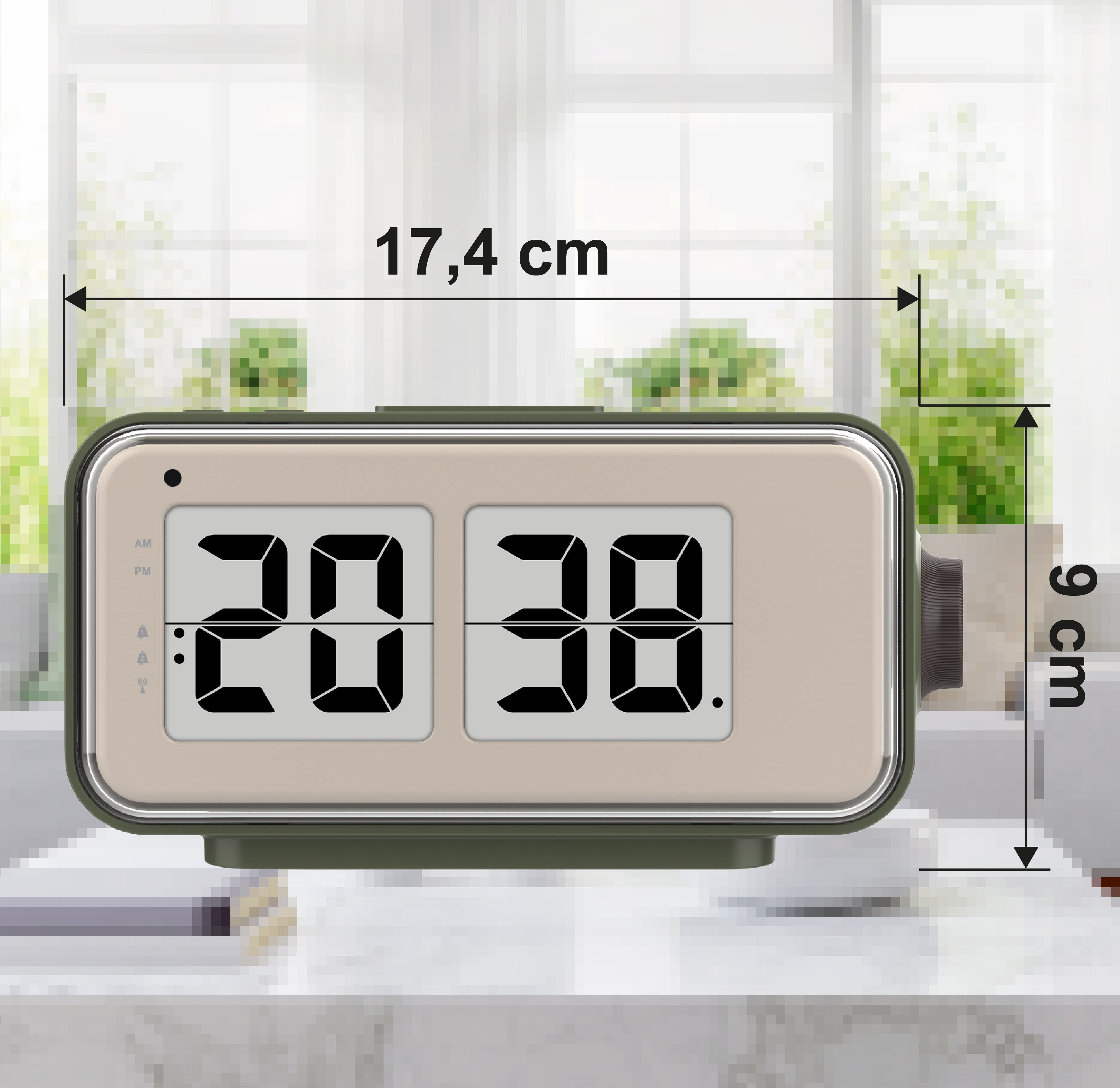 technoline Funkwecker WT 270 mit Retro-Klappenanzeige