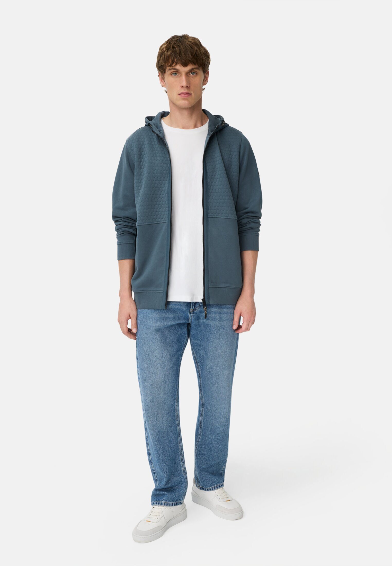 camel active Sweatjacke mit Kapuze Langarm