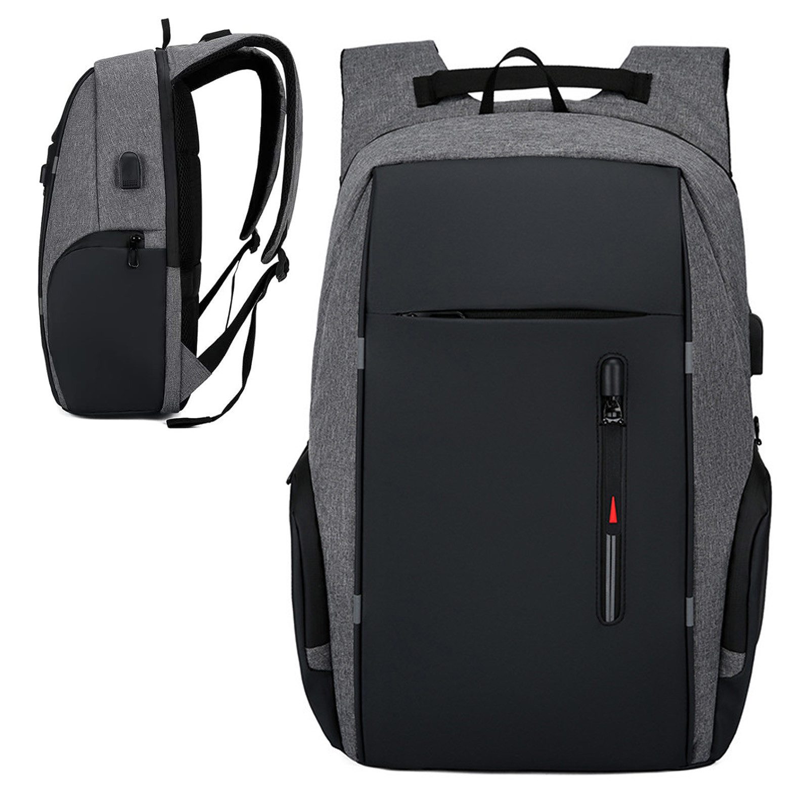 MODFU Laptoprucksack Alltagsdaypack Schulrucksack Laptoptasche Rucksäcke (Sportrucksack Laptop Notebook Tasche Schule Uni Rucksack, 1-tlg., mit USB-Anschluss, Backpack mit Laptopfach und Gepäckgurt, reflektierend), Herren Damen Jungen Teenager Freizeit Arbeit Business Reisen