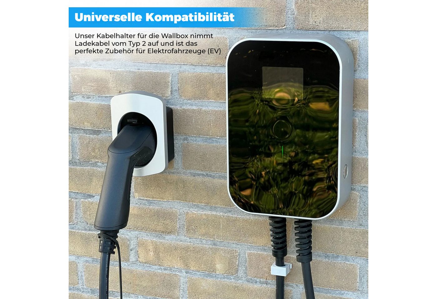 Thumbnail - BlingBin Elektroauto-Ladestation-Halterung EV Ladegeräthalter Typ2 Wandhalterung für Elektroauto-Ladekabel Halter, (1er ...
