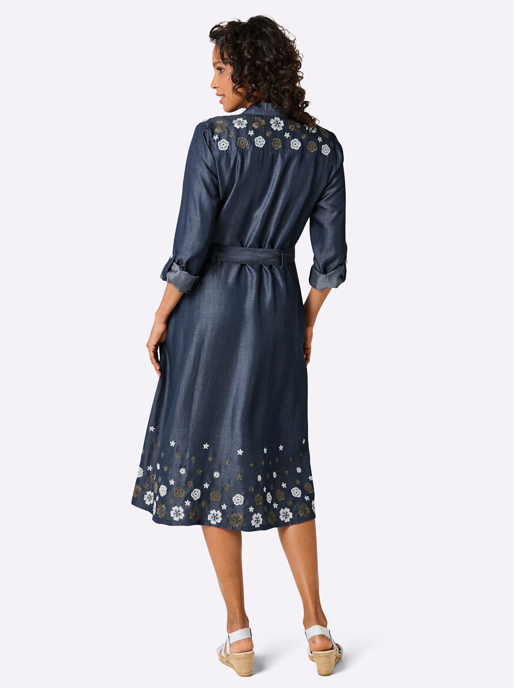 creation L Etuikleid Lyocell-Kleid Langarm