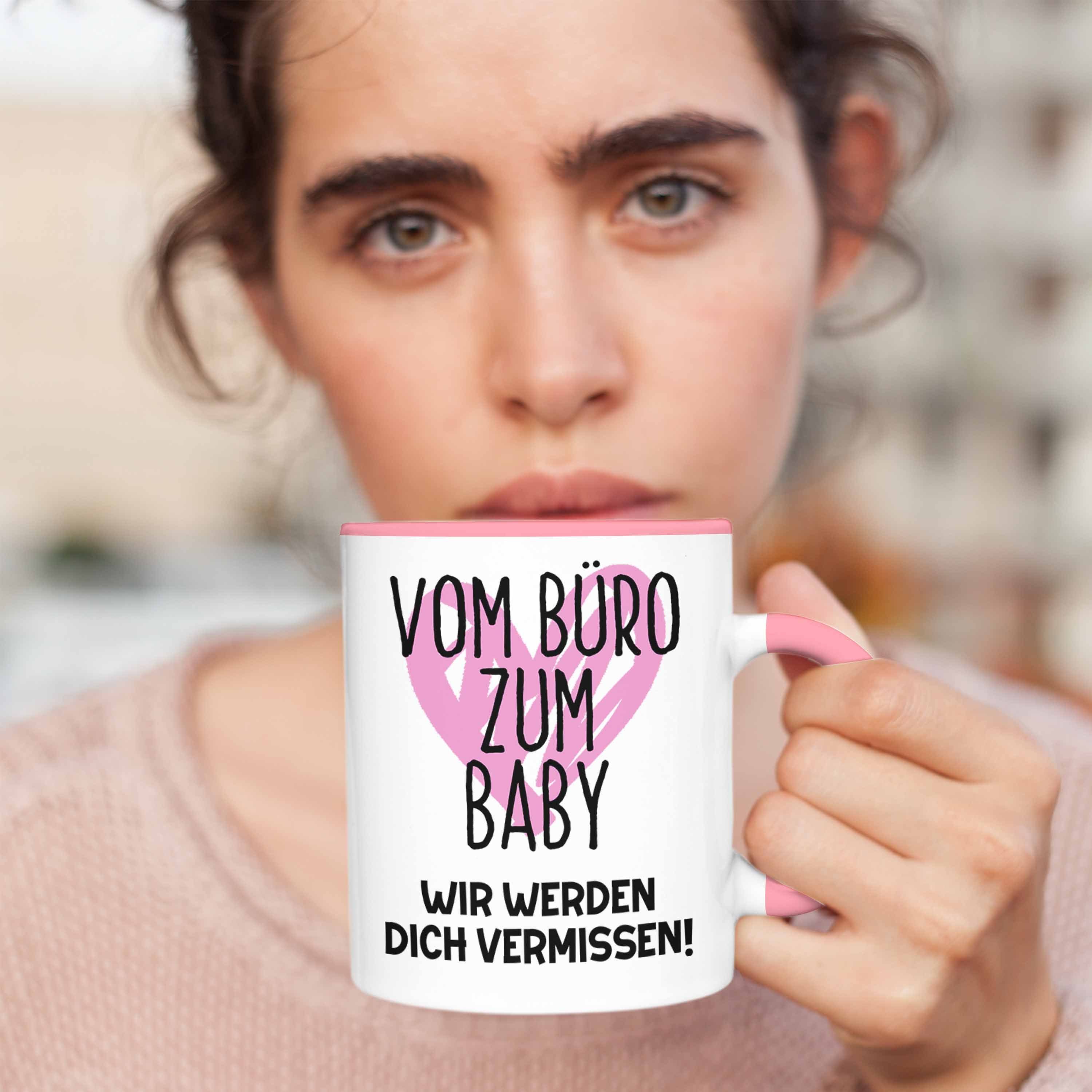 Kollegin Tasse Werdende Mama Rosa Tasse Mutterschutz Trendation Geschenk Abschieds Abschied
