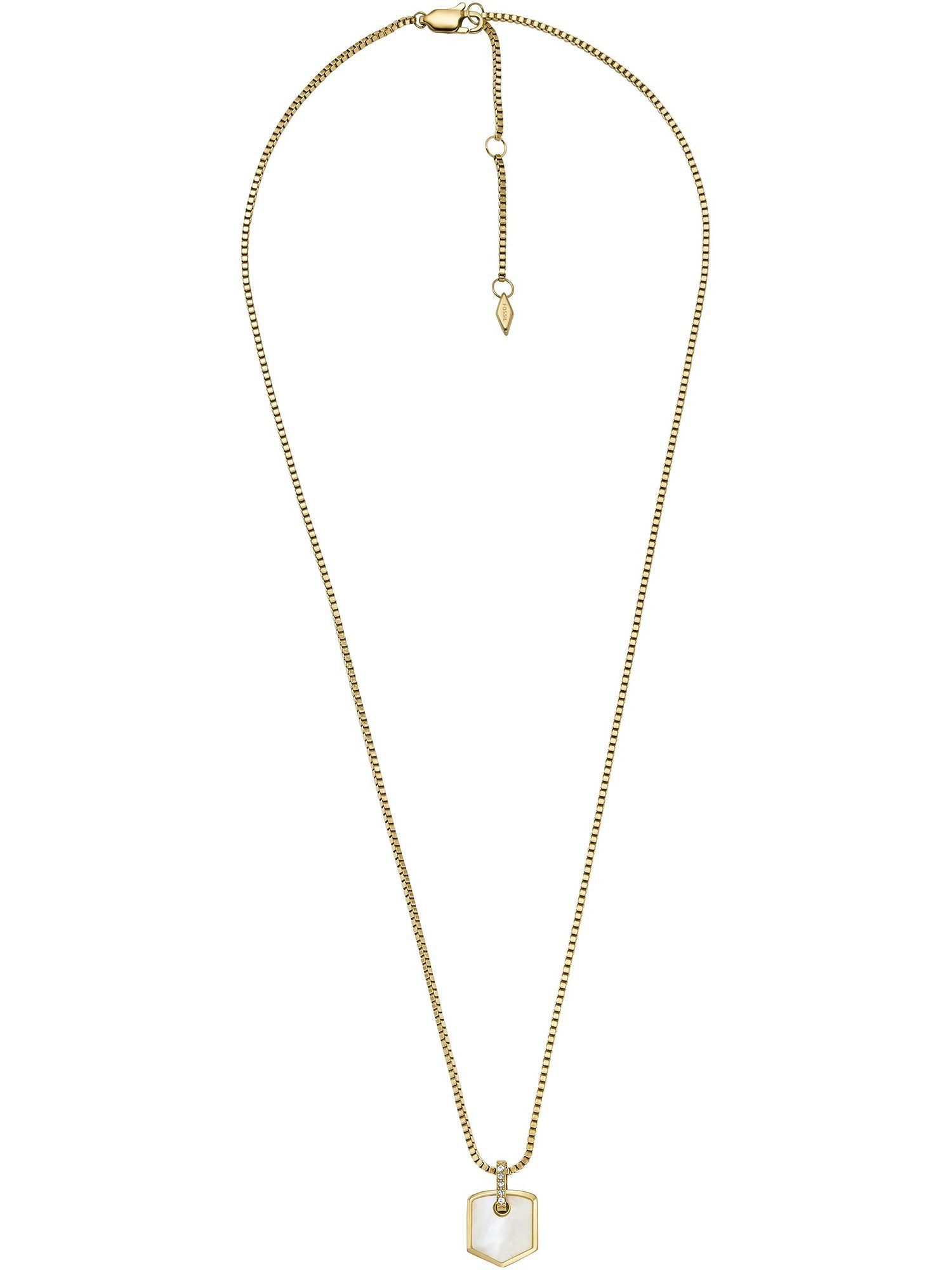 Fossil Collier Fossil Damen-Kette Edelstahl Perlmutt
