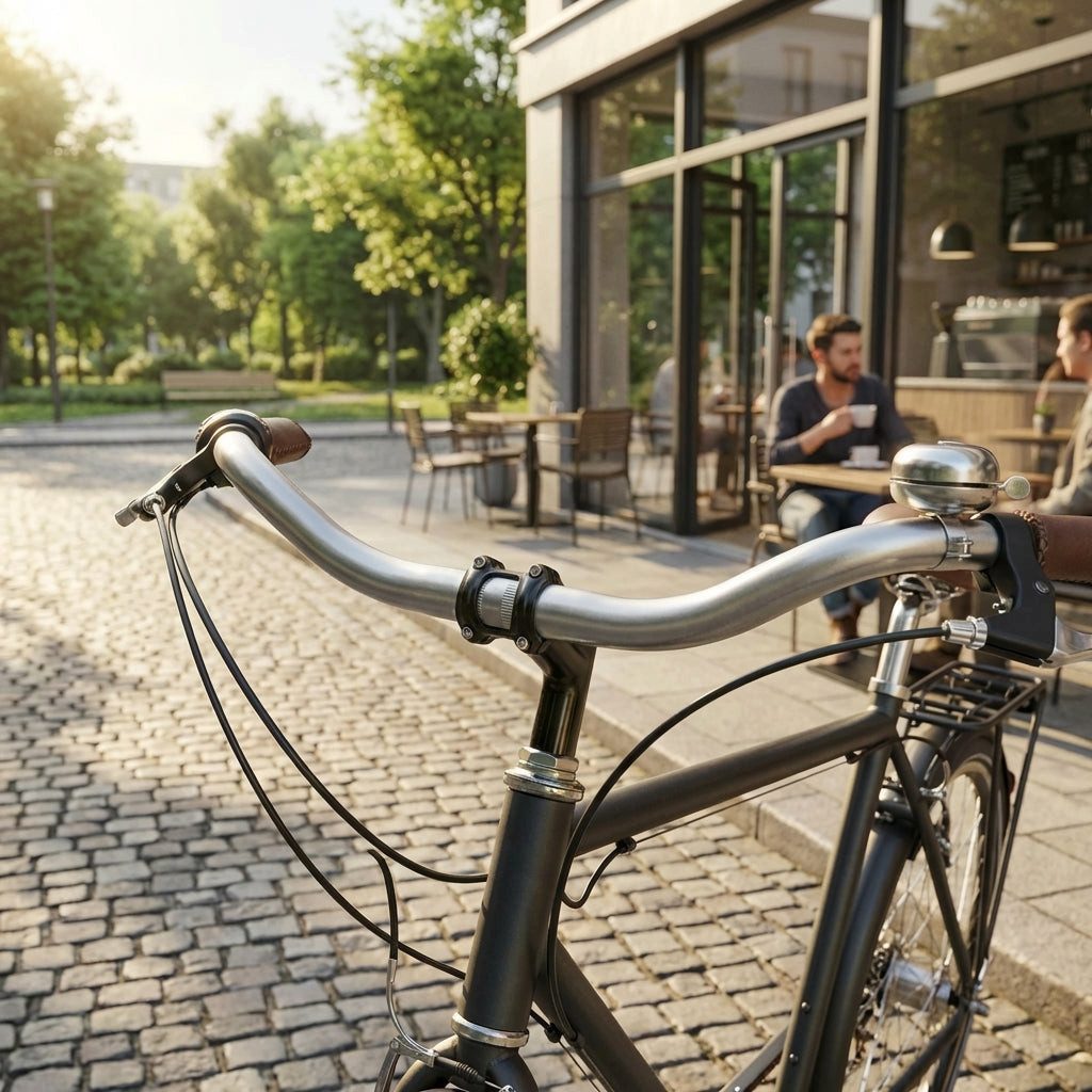 Ergotec Fahrradlenker Ergotec Lenkerbügel Moon Cruiser Stahl Ø 25,4 mm 610 mm Alu-Look 53°