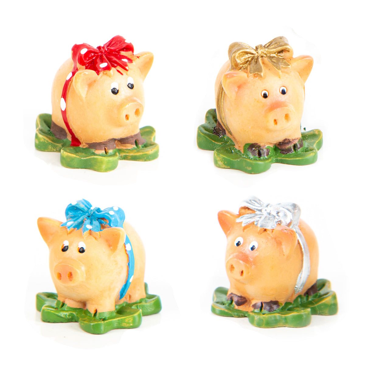 Logbuch-Verlag Dekofigur 4 Bunte Glücksschweinchen 2025 Silvester Neujahr 3 günstig online kaufen