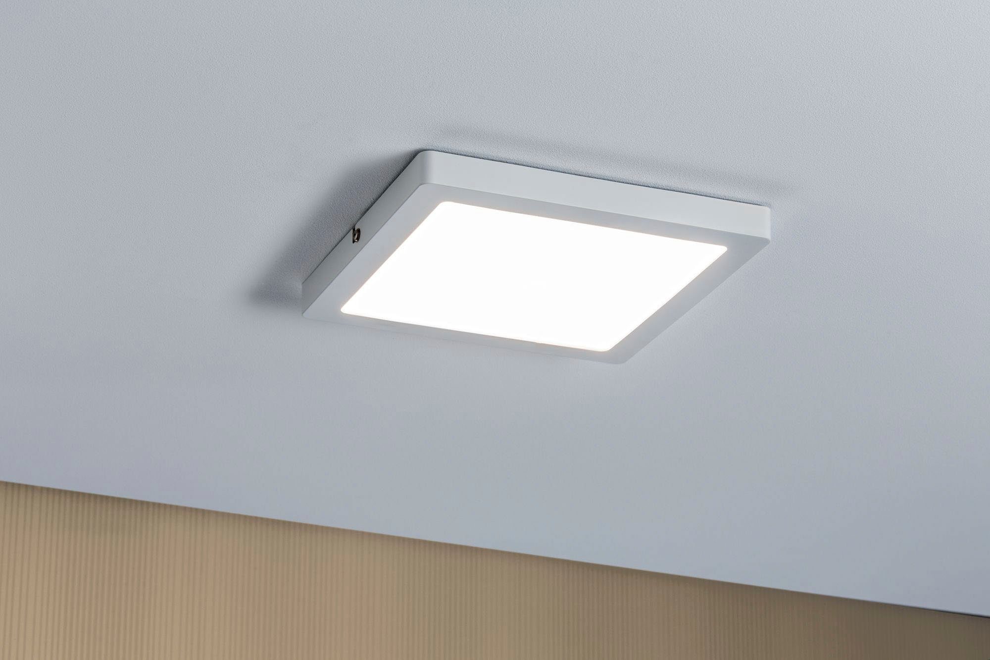 Paulmann LED Panel Atria eckig 220x220mm 14W 4.000K, LED fest integriert, Neutralweiß, Atria eckig 220x220mm 14W 4.000K matt