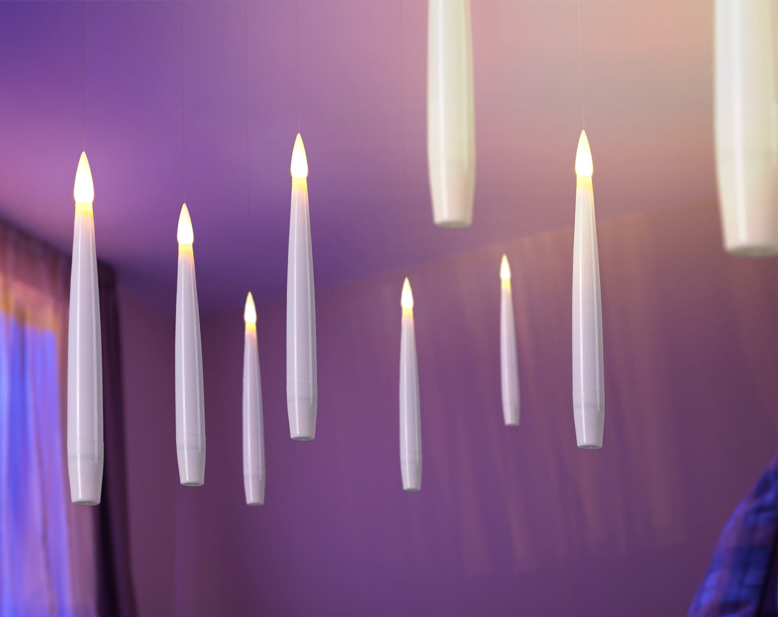 OTTO home LED Dekolicht 10 Schwebende LED Tafelkerze mit Zauberstab Korrinna, LED fest integriert, Warmweiß, mit Zauberstab als Fernbedienung – Bild 5 von 5