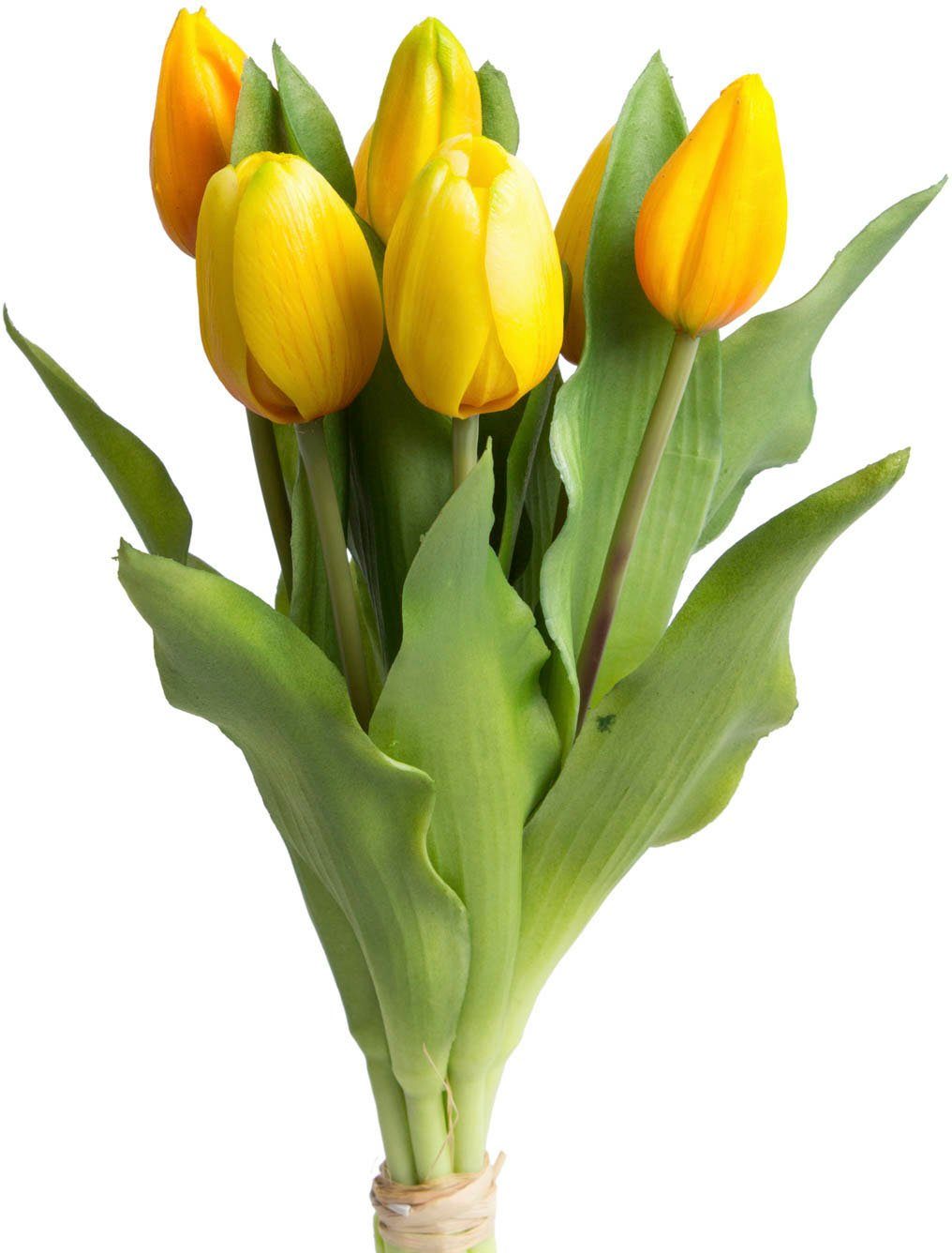 Tulpenbündel Tulpe, Willa gelb Kunstblume cm, im 32 7er-Set Botanic-Haus, Höhe
