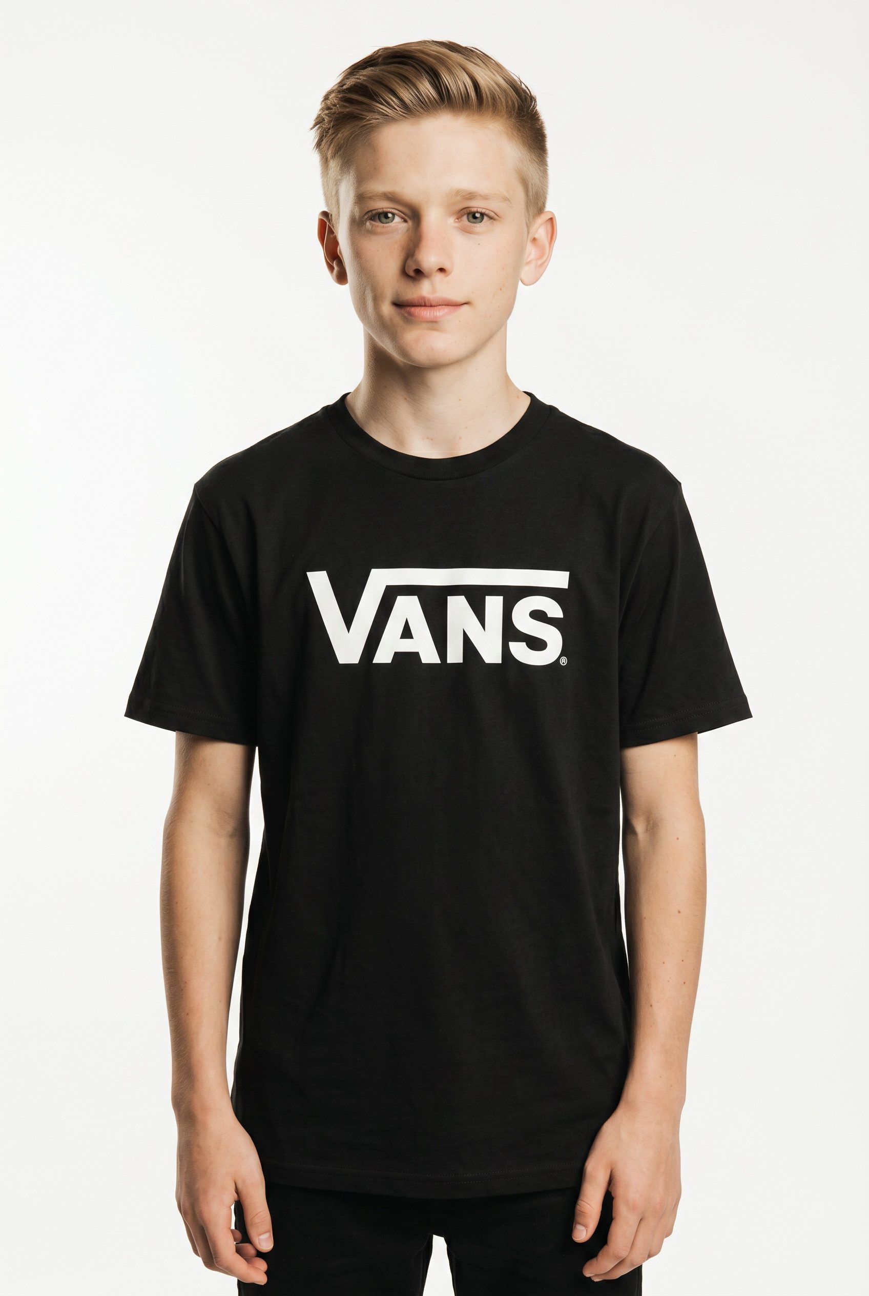 Vans T-Shirt Stretch Logo SS für Kinder, mit Logodruck, Kurzarmdesign, aus Baumwolle