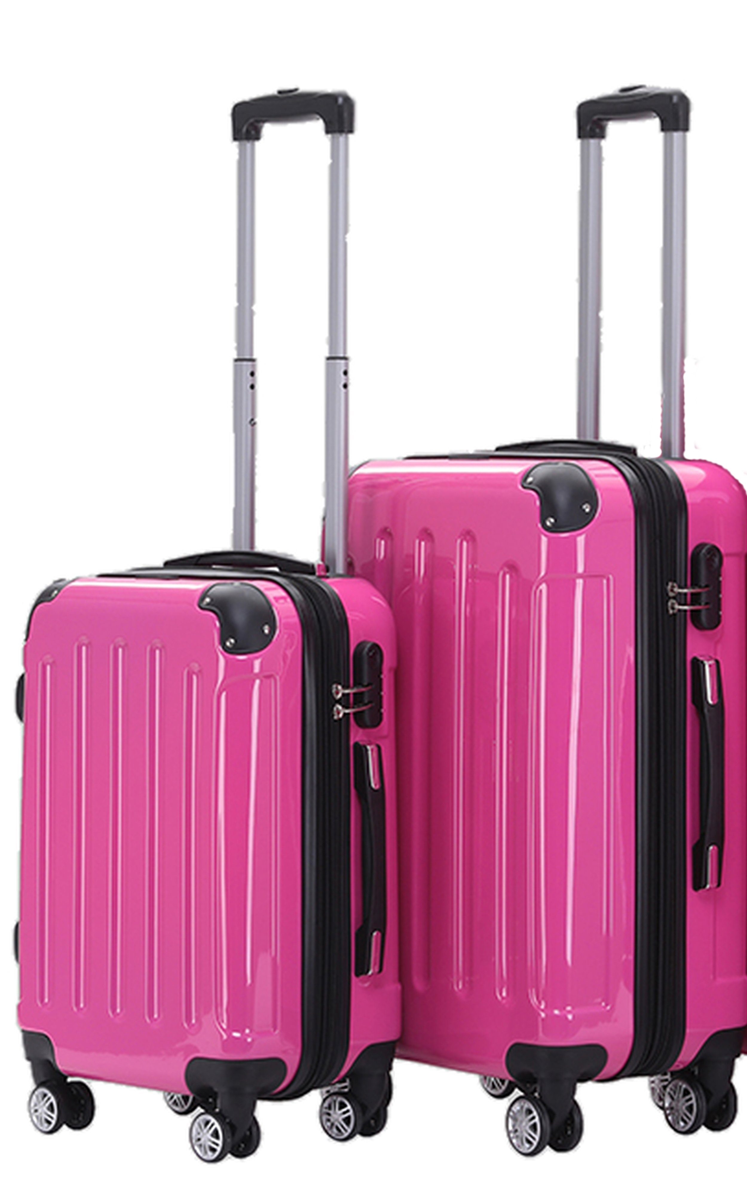 Beibye Trolleyset 2-teilig 65 + 55 cm, 4 Doppel-Rollen, Dehnfalte, div. Farben