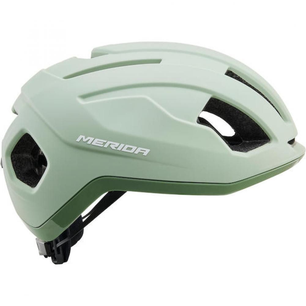 Merida Fahrradhelm Merida Helm Shift mattgrün 58-62 cm - aerodynamischer Rennradhelm mit